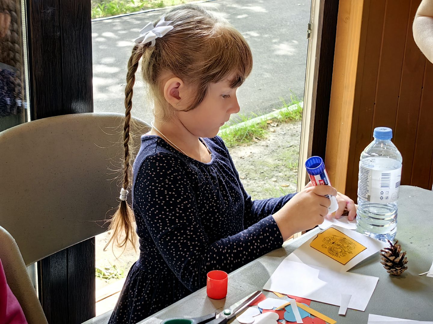 Мастер-класс, флаг, бумага, клей, парк