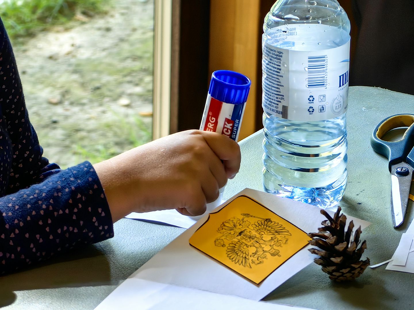 Мастер-класс, флаг, бумага, клей, парк