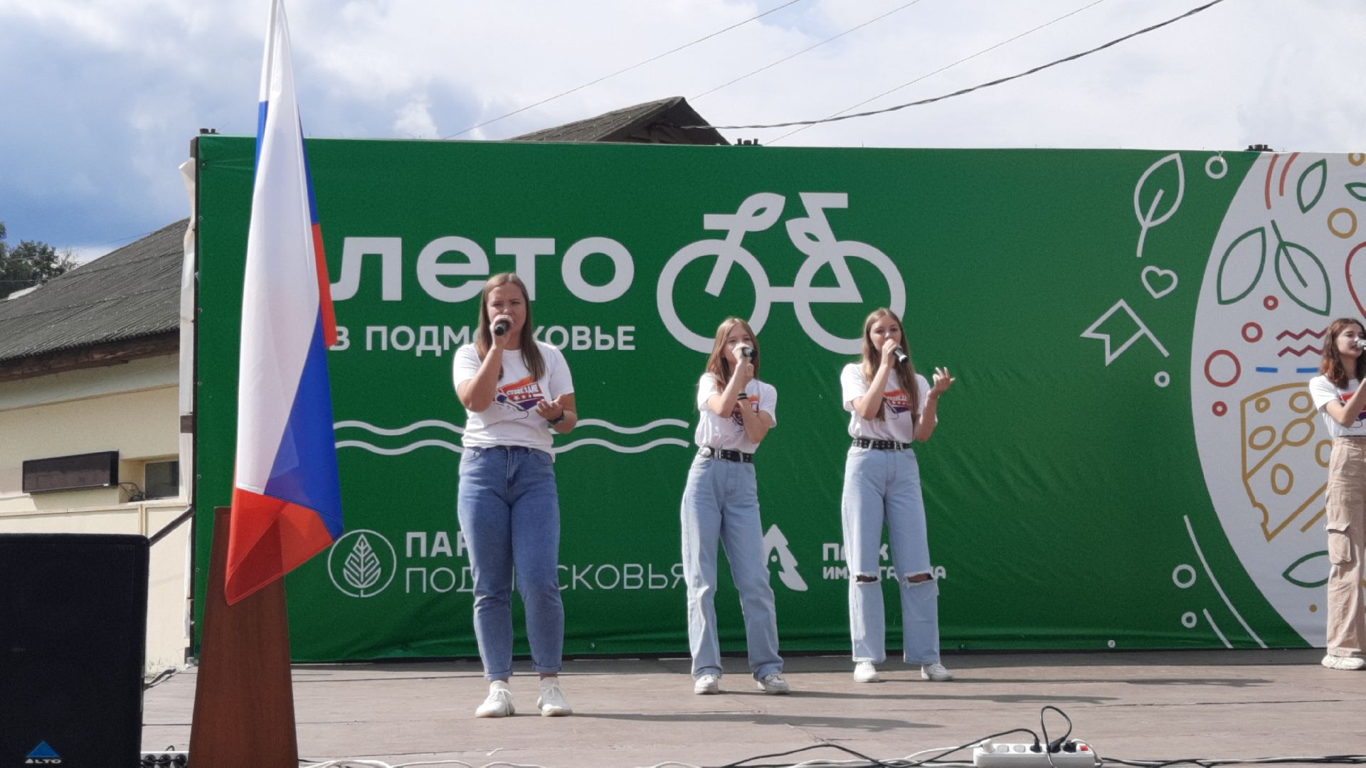 Шатура, День флага, парк, флешмоб, триколор