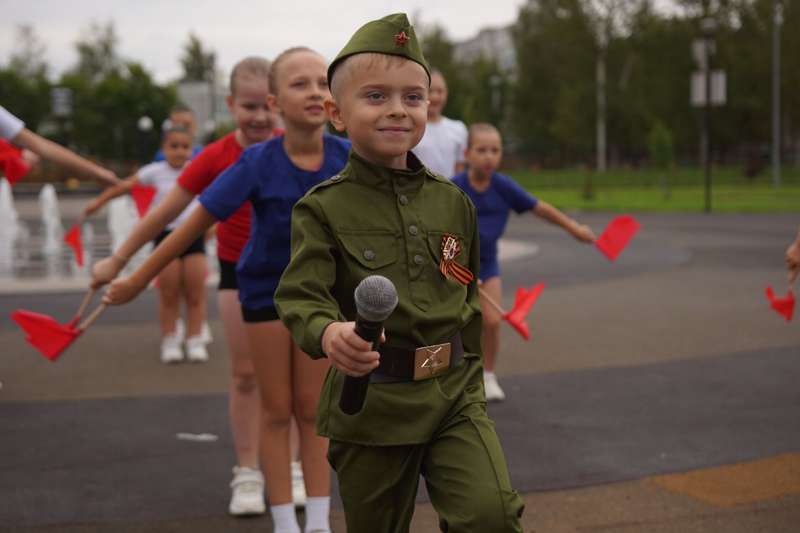 Егорьевск, парк, дети, день флага россии, природа, культура, подмосковье,