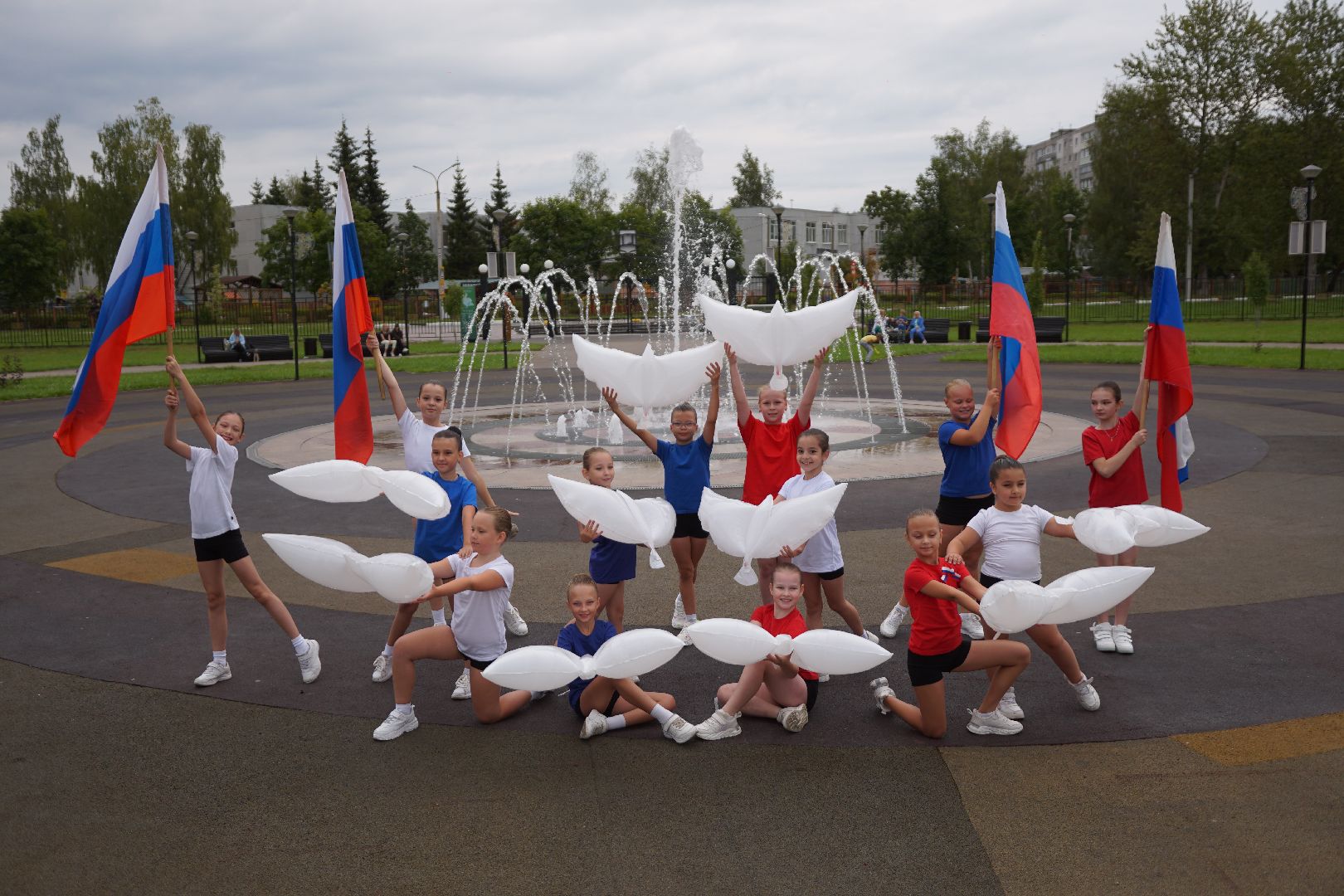 Егорьевск, парк, дети, день флага россии, природа, культура, подмосковье,