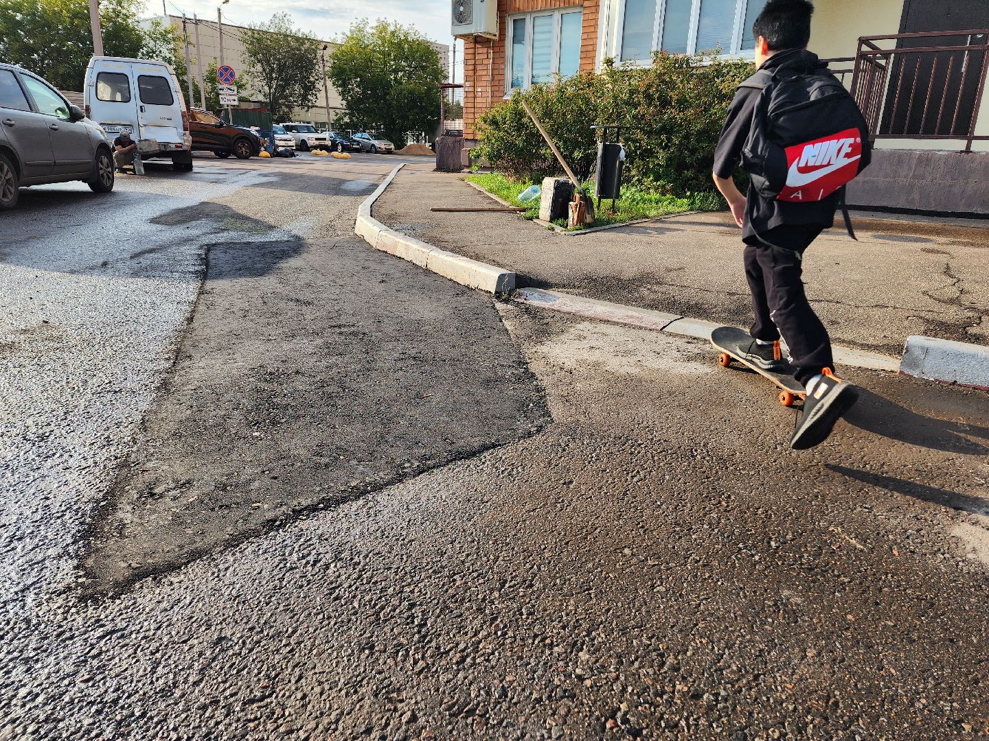 Домодедово, Подмосковье, улица Текстильщиков, ремонт дорог, ямочный ремонт, дорожное покрытие, качественные дороги