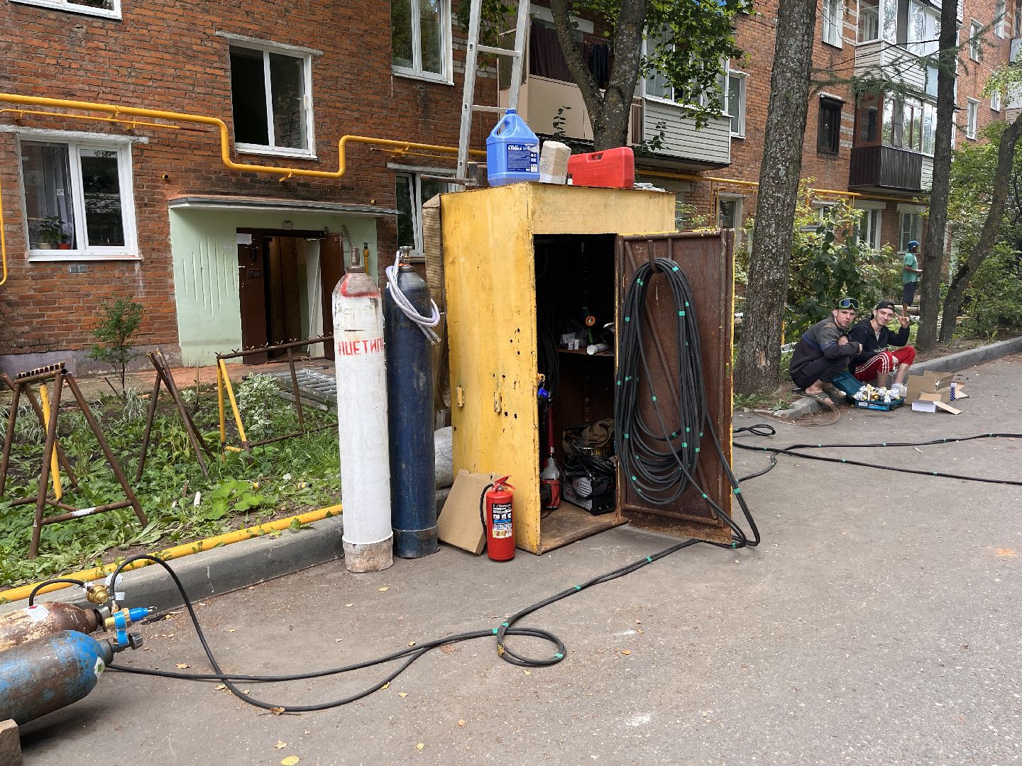 Шаховская, газ, замена газовых труб