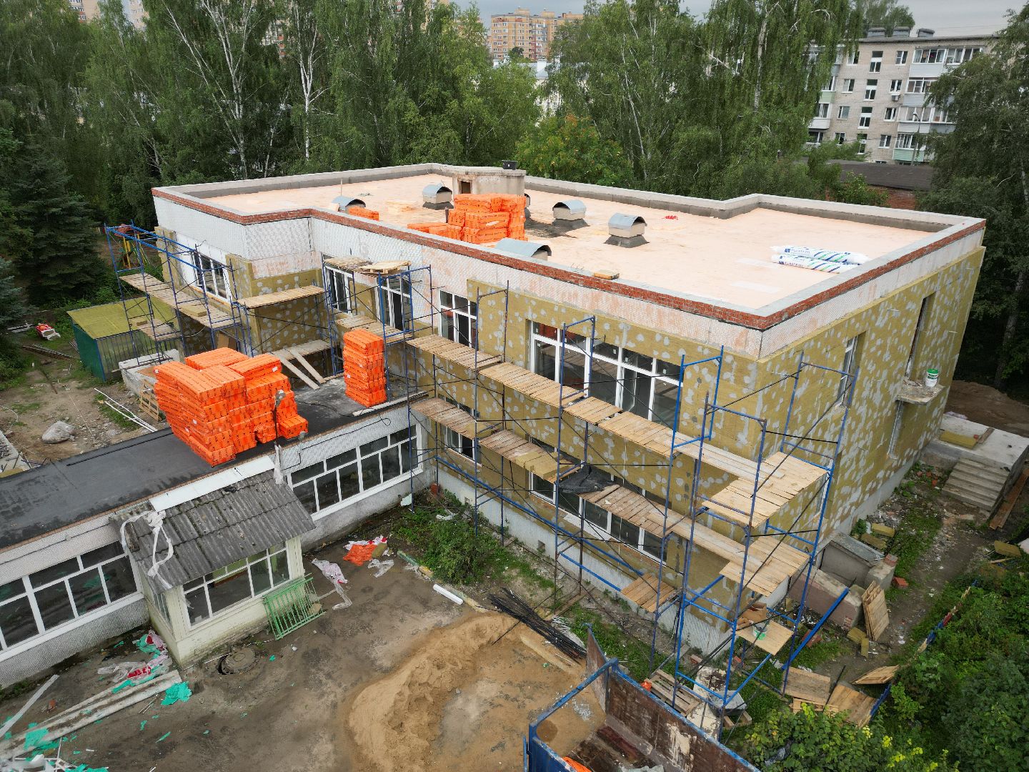 садик, лосино-петровский, ремонт,видео с коптера,