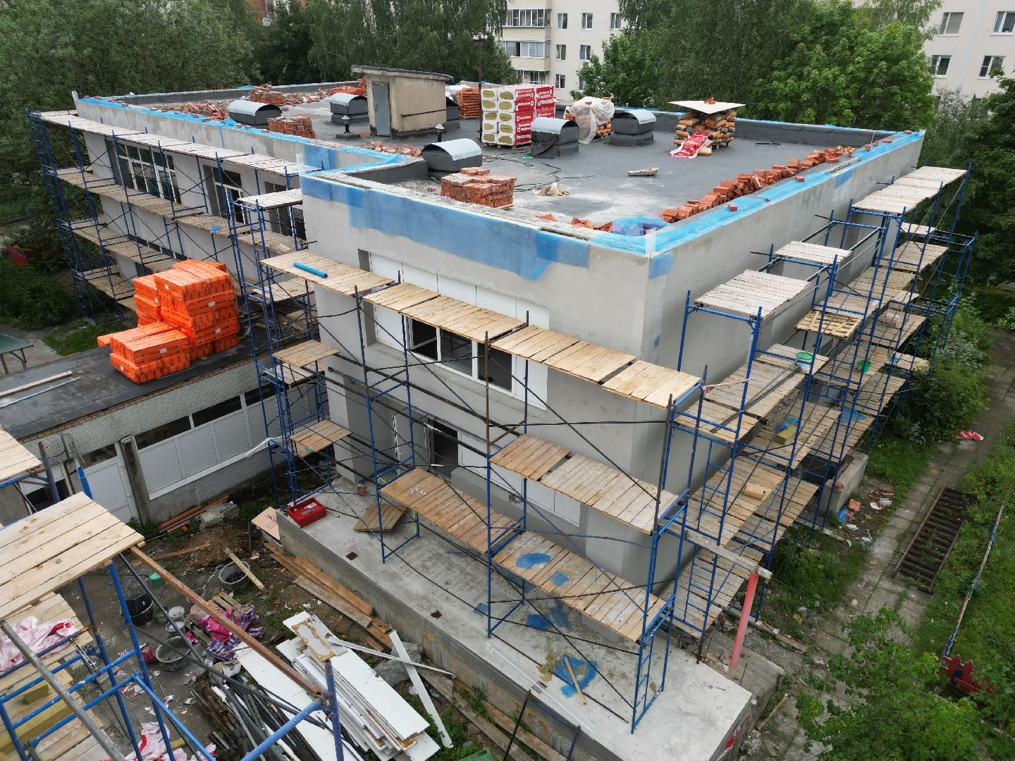 садик, лосино-петровский, ремонт,видео с коптера,