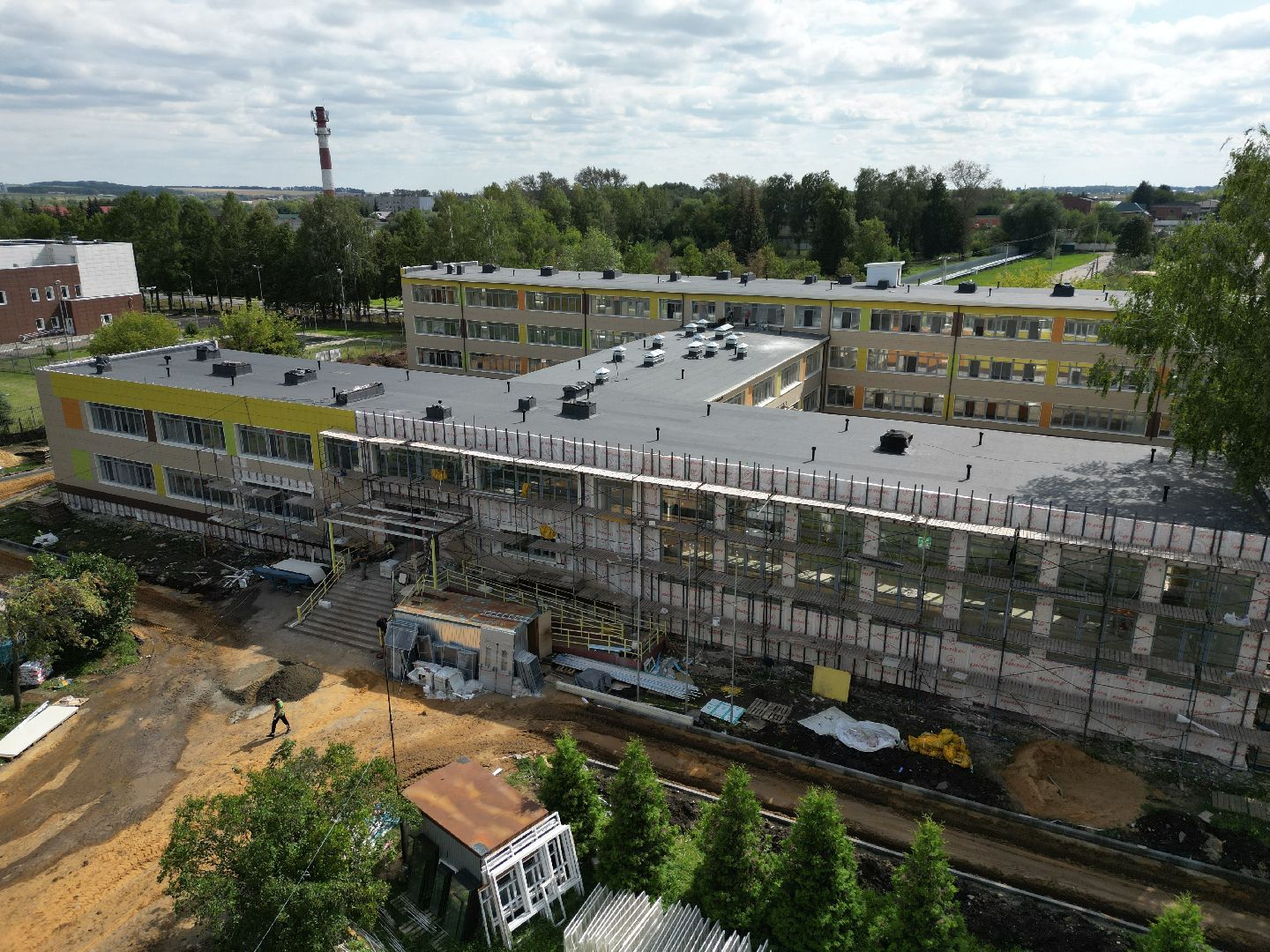 школа, серебряные пруды,видео с коптера,