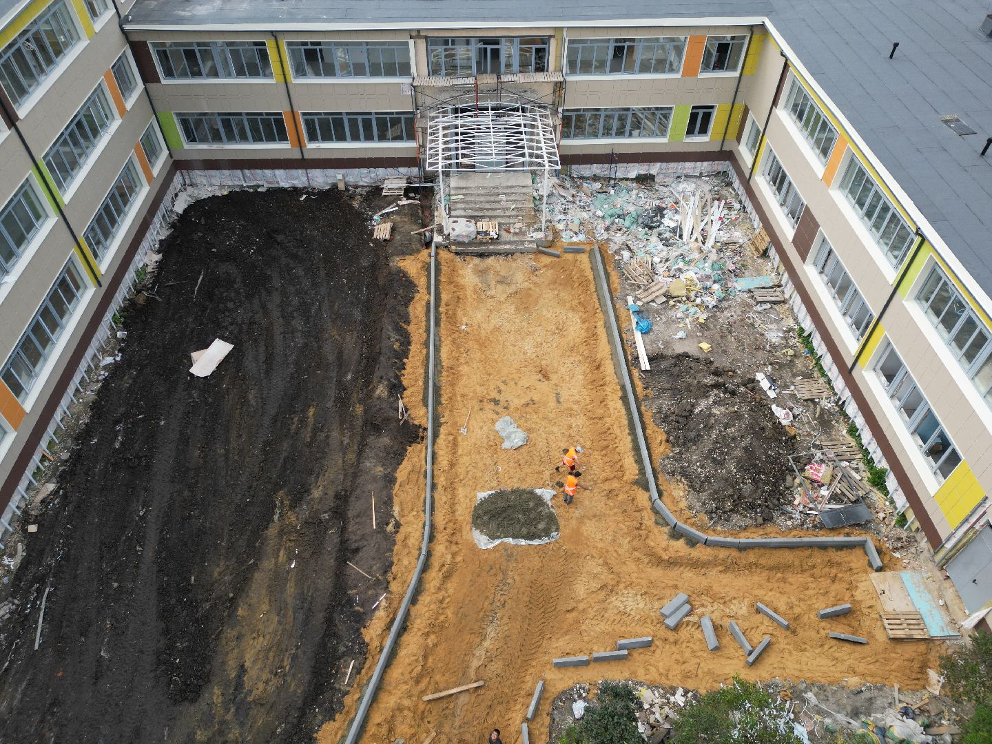 школа, серебряные пруды,видео с коптера,