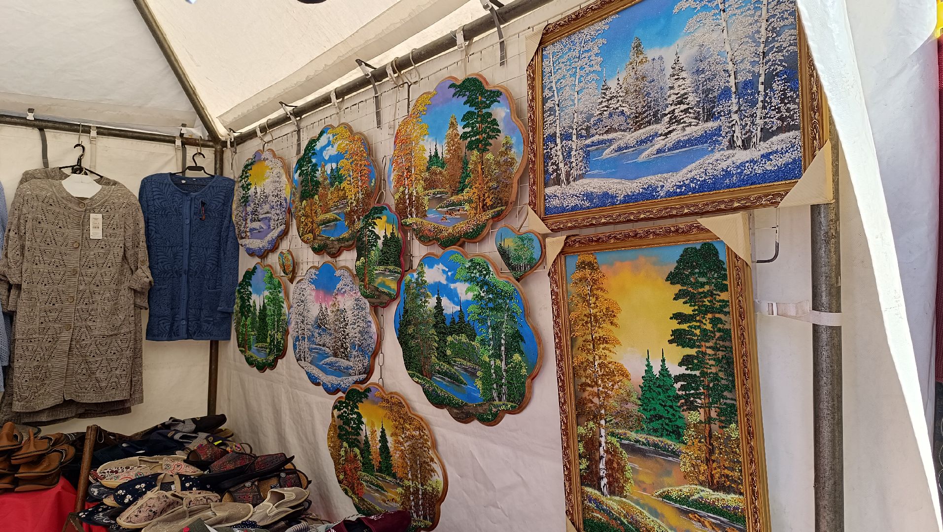 Лобня, ярмарка, мёд, картина