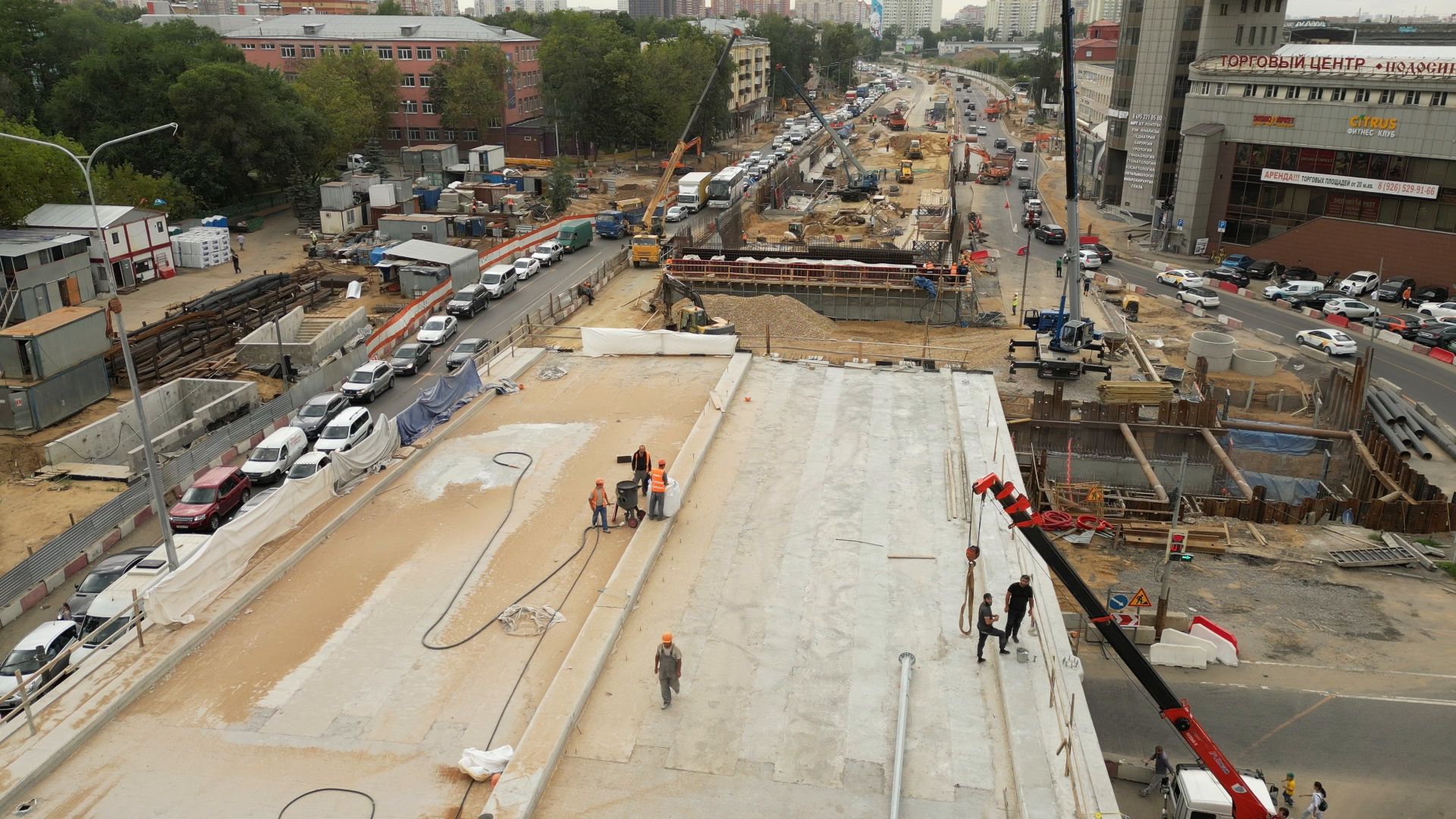 проспект, дороги,видео с коптера,