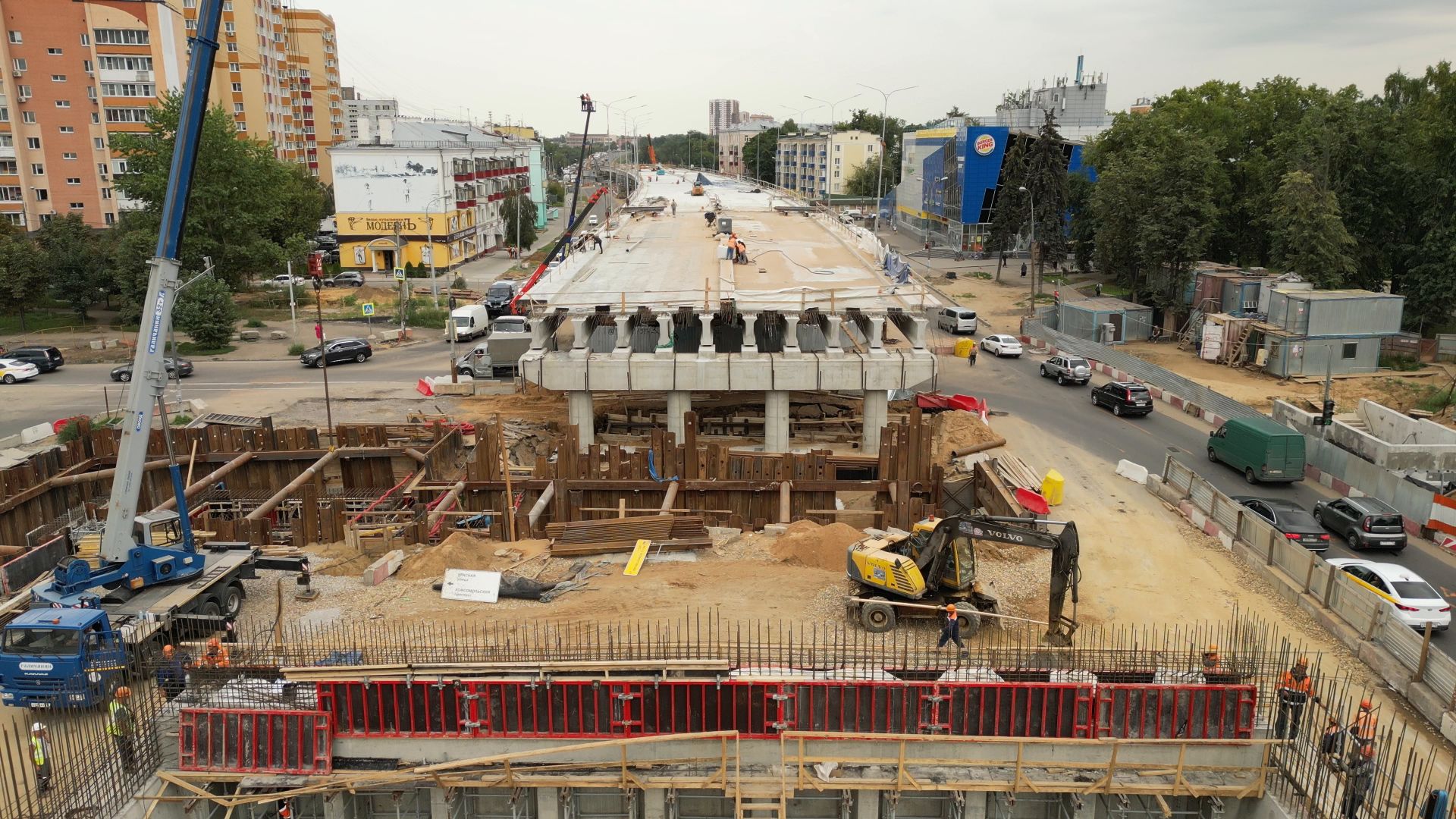 проспект, дороги,видео с коптера,