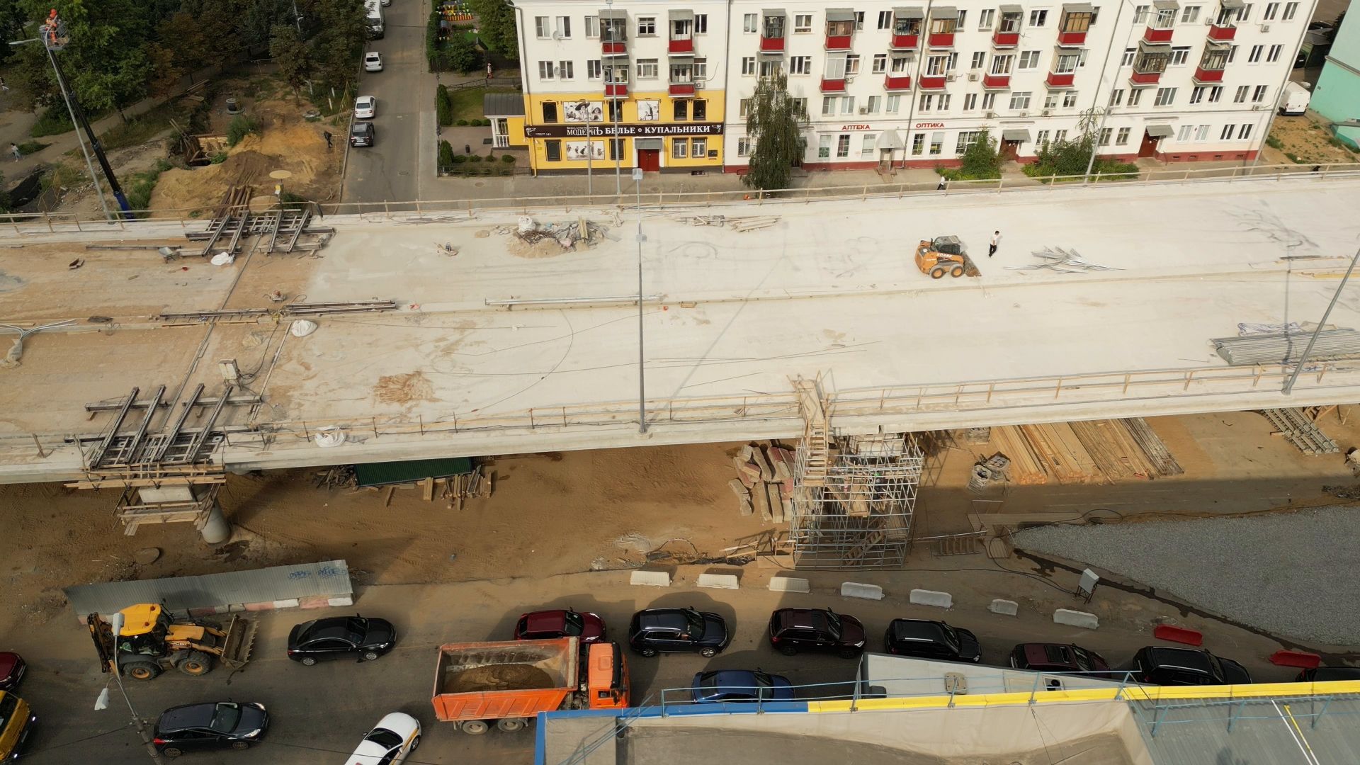 проспект, дороги,видео с коптера,