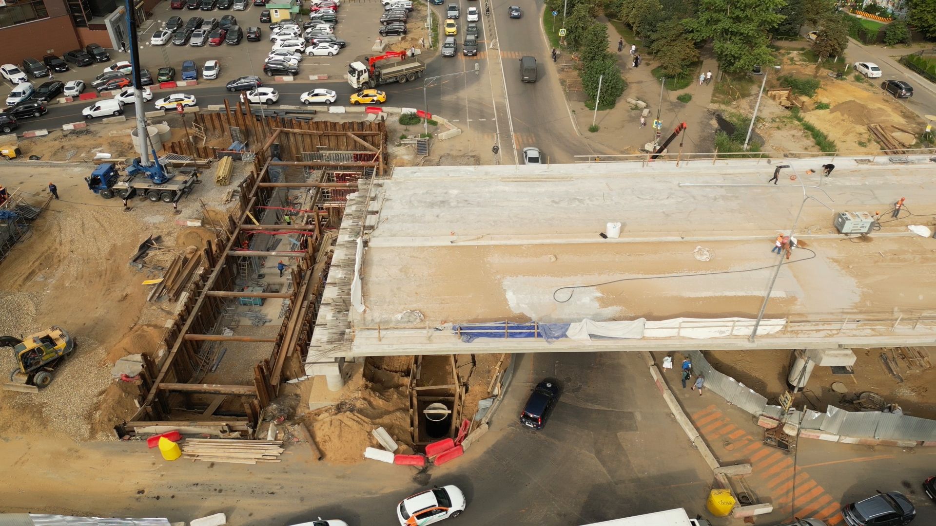 проспект, дороги,видео с коптера,