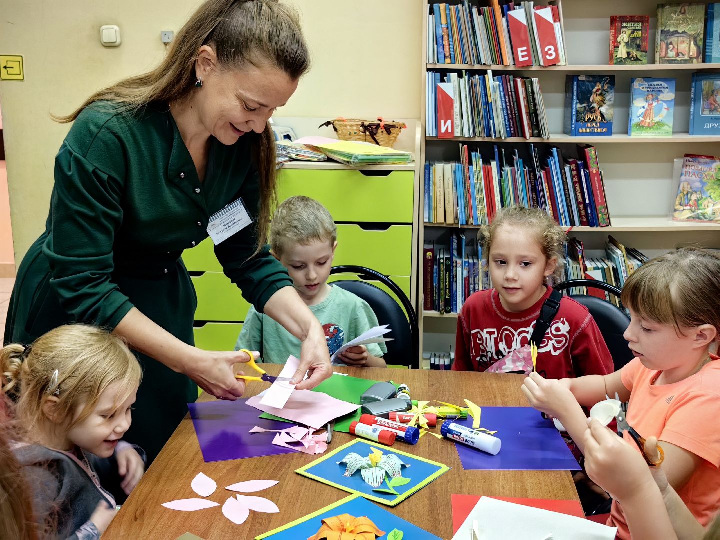 Мастер-класс, картон, цветок, лето, библиотека