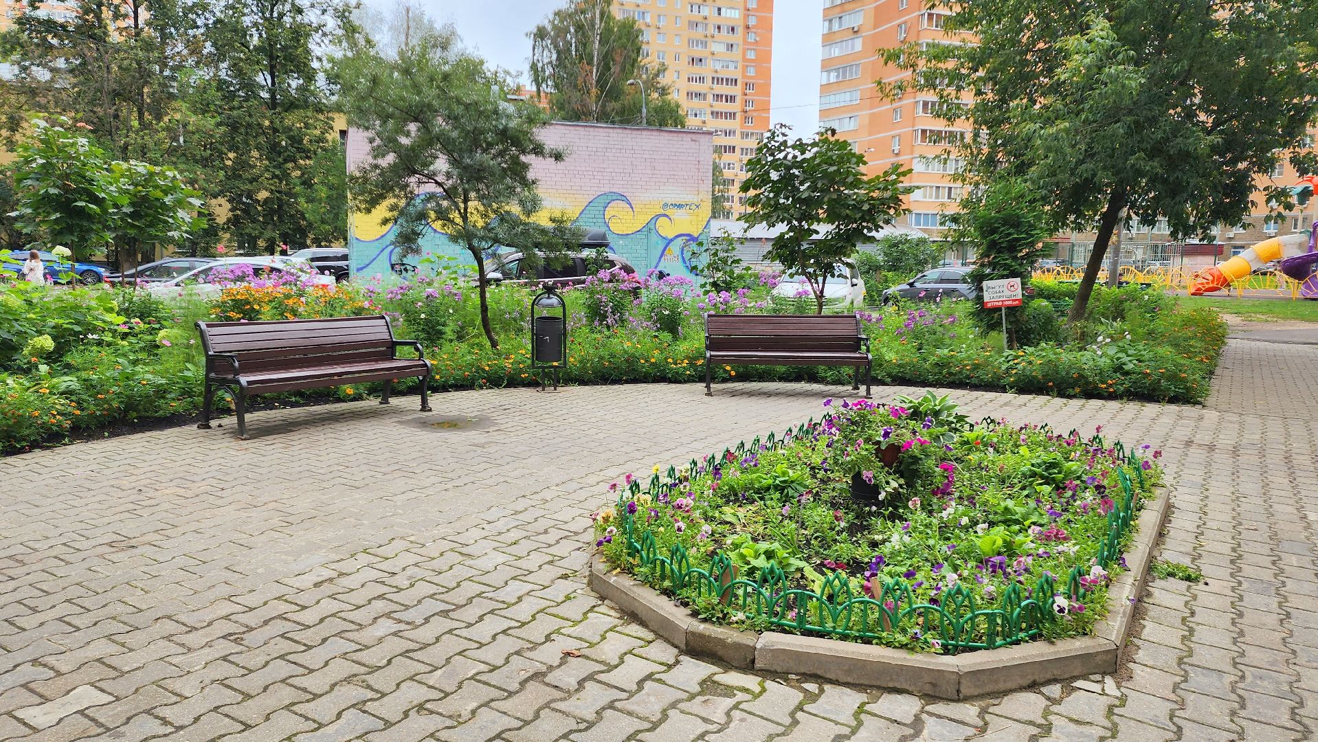 озеленение, озеленение двора, благоустройство, дворы,