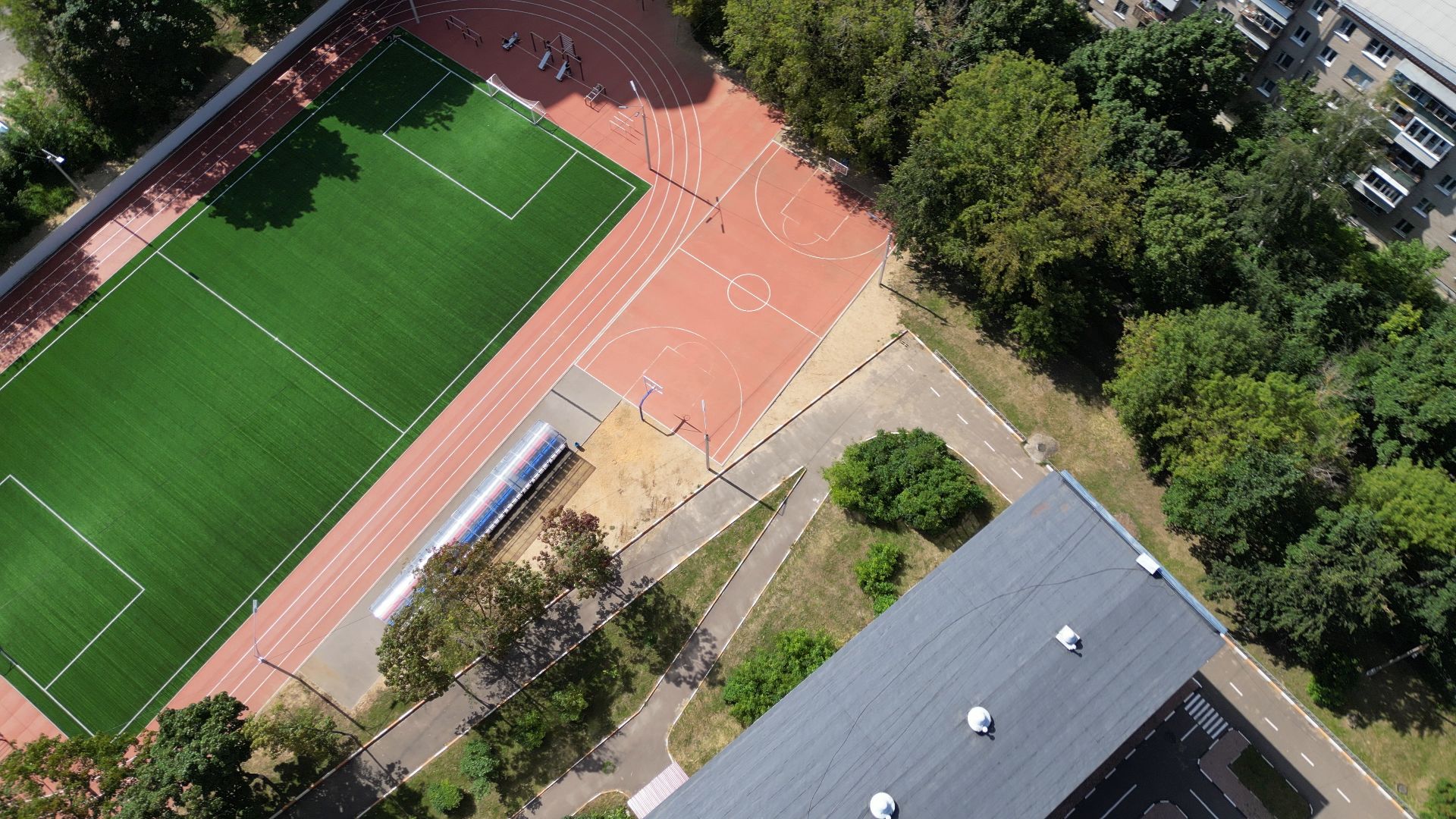 спорт, стадион,видео с коптера,