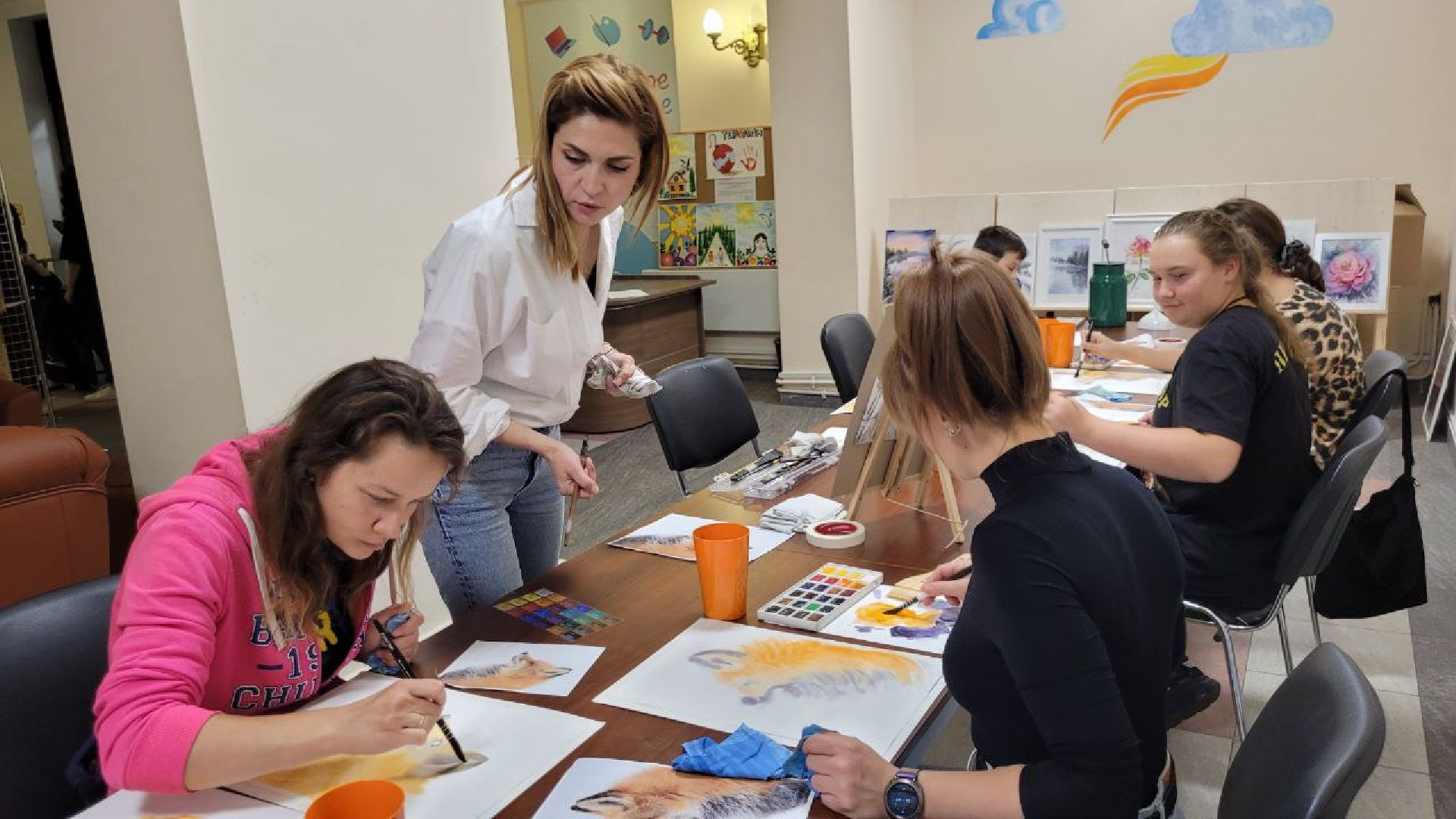 лиса; живопись; акварель; творчество; видное