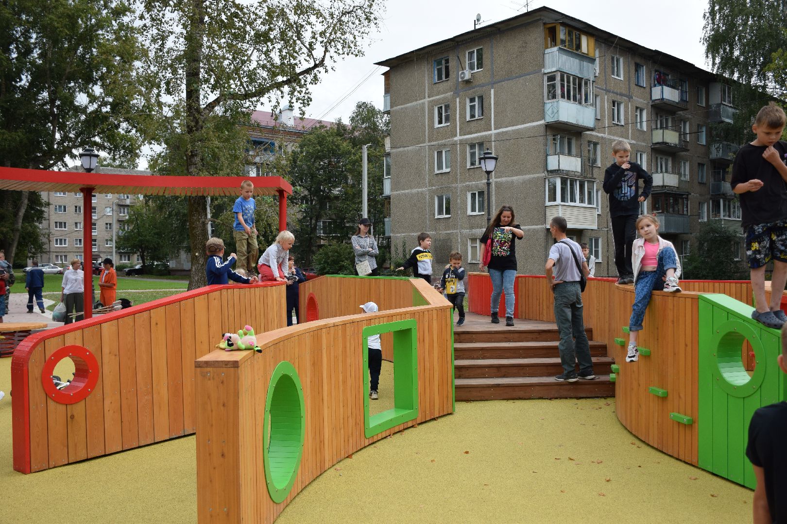 Павловский Посад, городской округ Павловский Посад, дети, площадка, строительство, сквер
