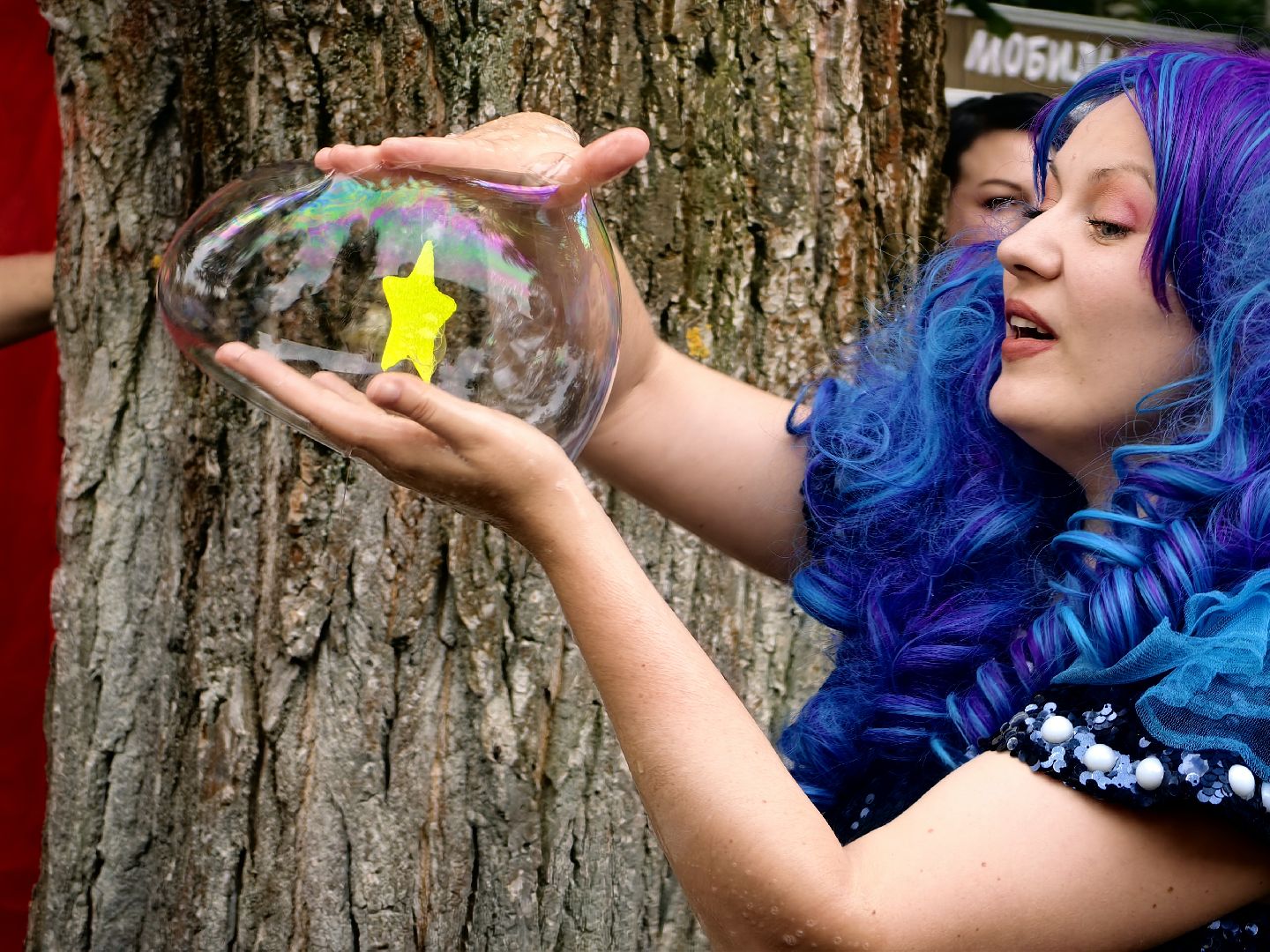 Мыльный пузырь, парк, дети, шоу