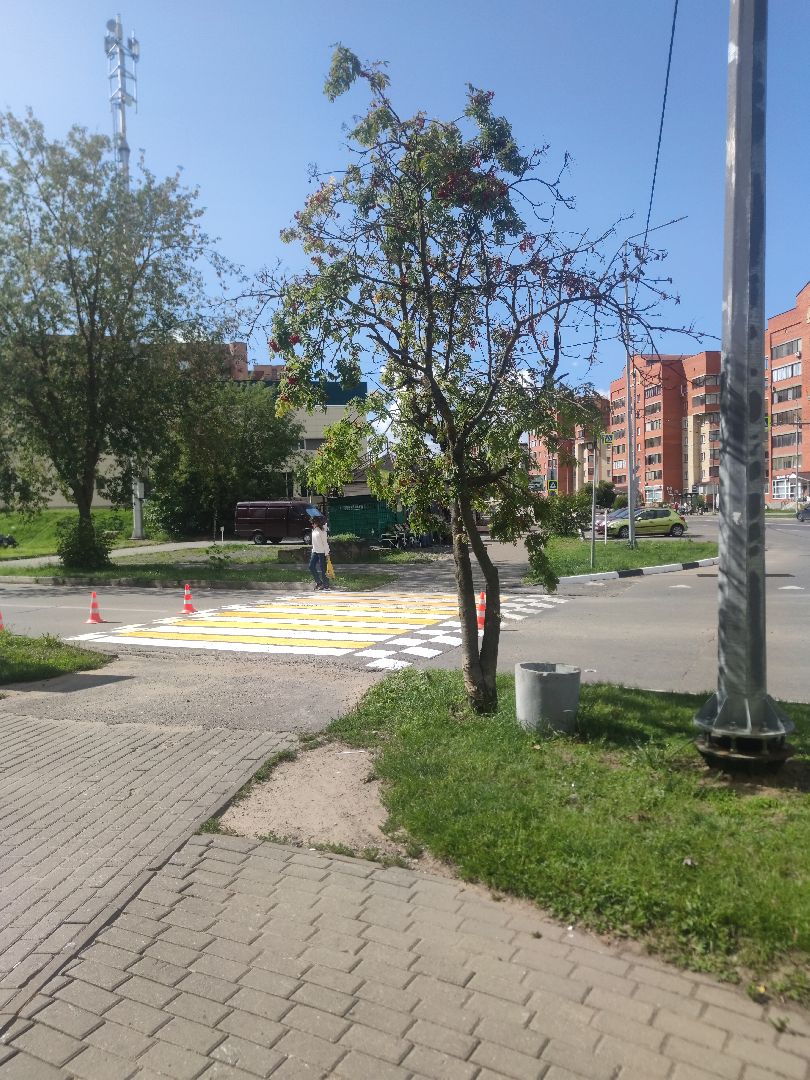 Разметка, дорожные работы, коммунальщики, Дубна