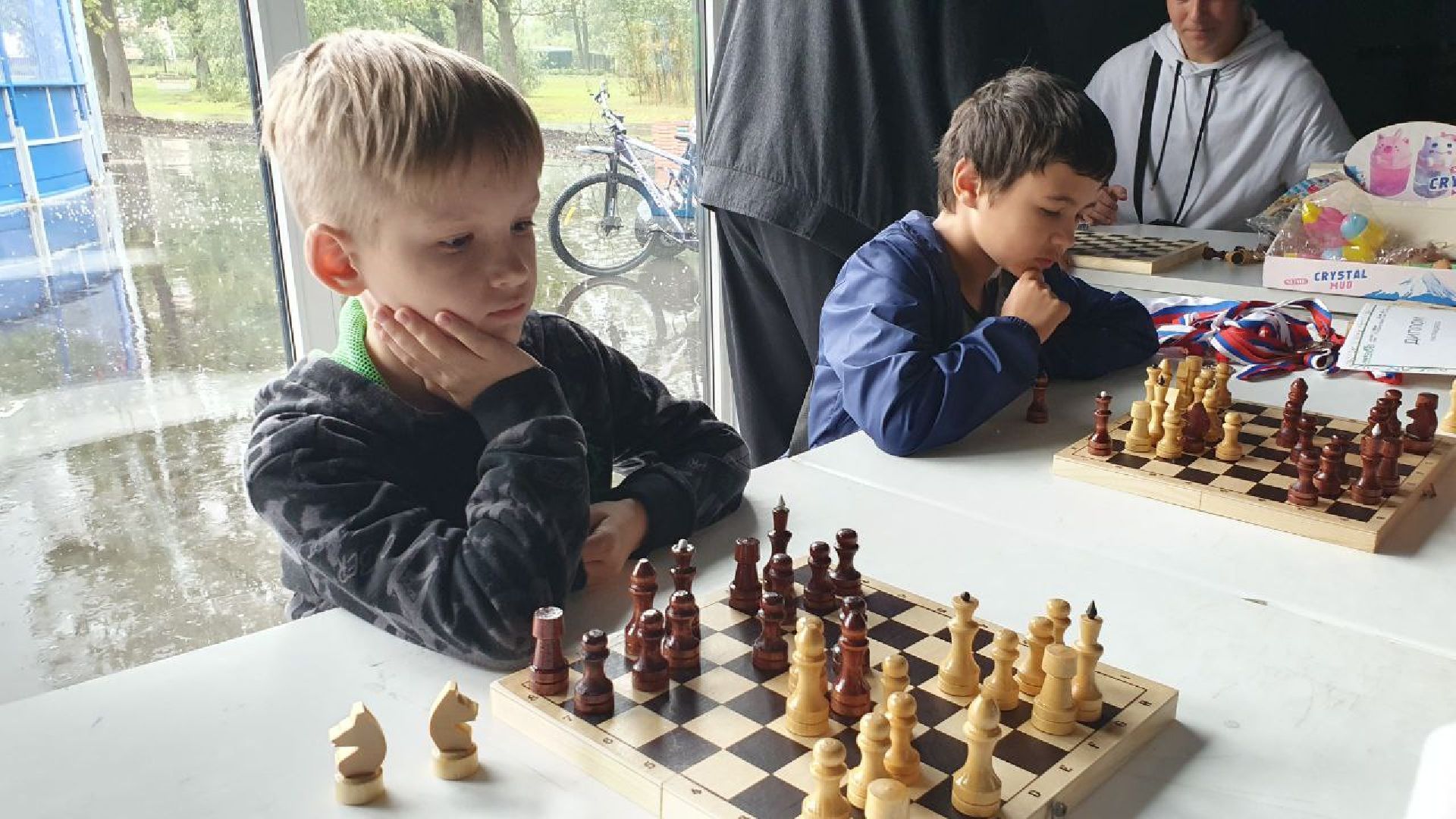 Открытие спортивной площадки, лесопарк Дубки, Калининец