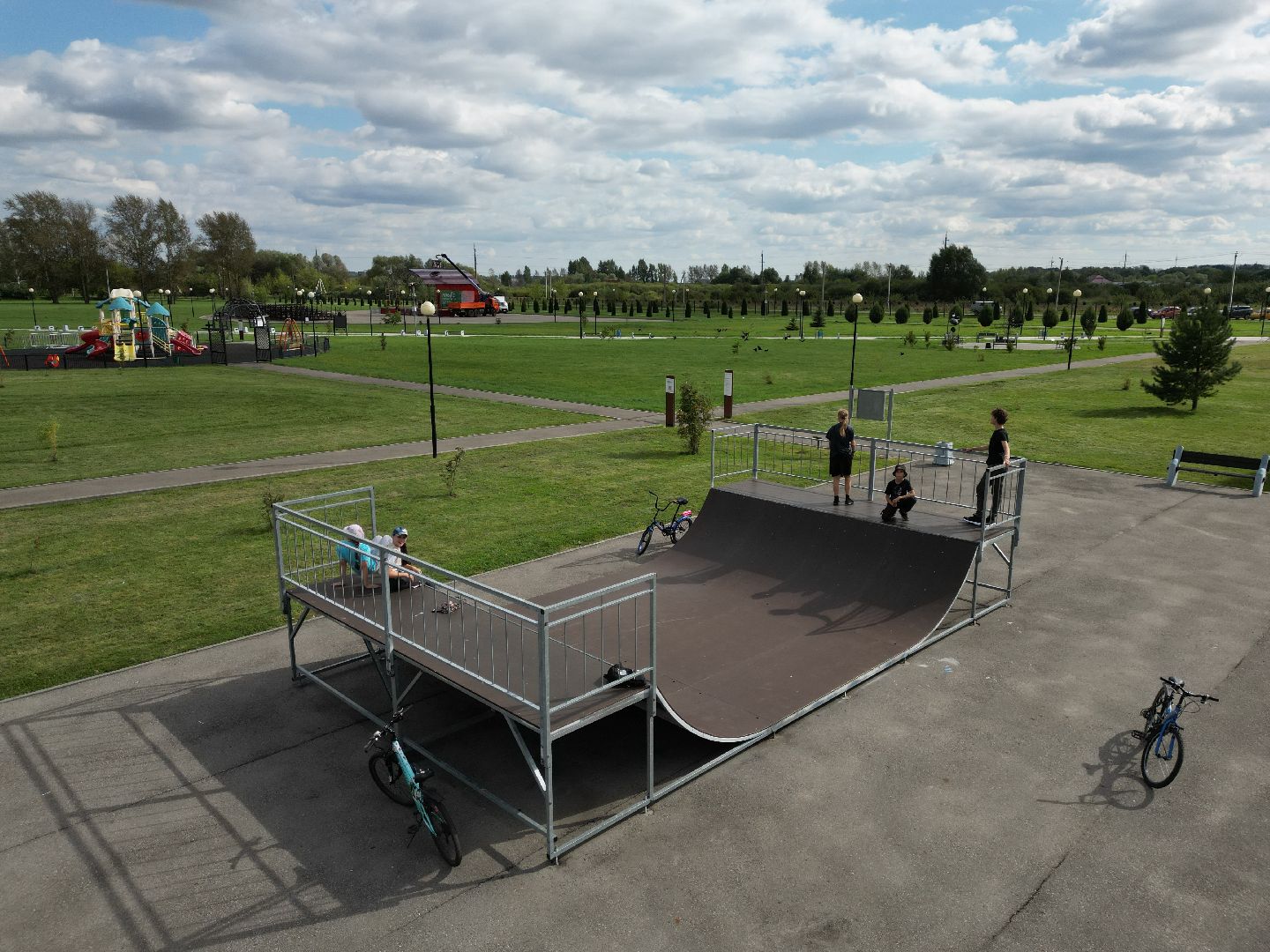 парк, отдых,видео с коптера,