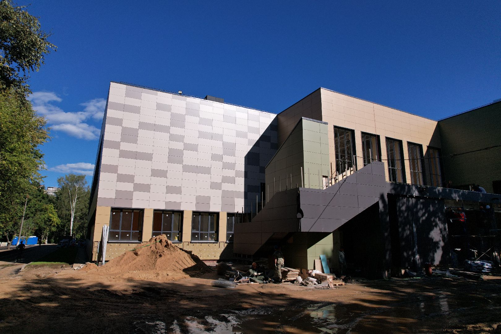 школа, ремонт,видео с коптера,