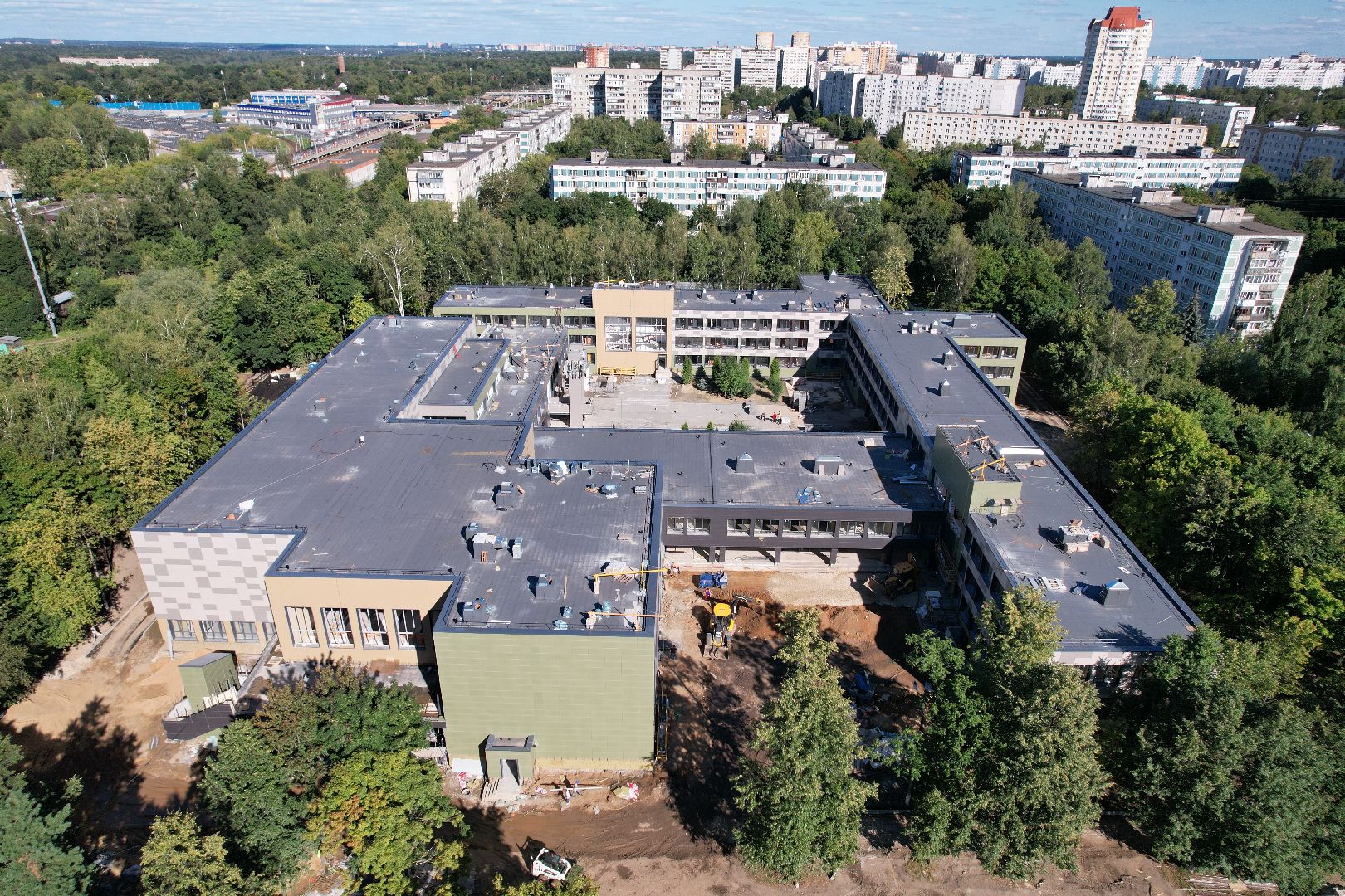 школа, ремонт,видео с коптера,