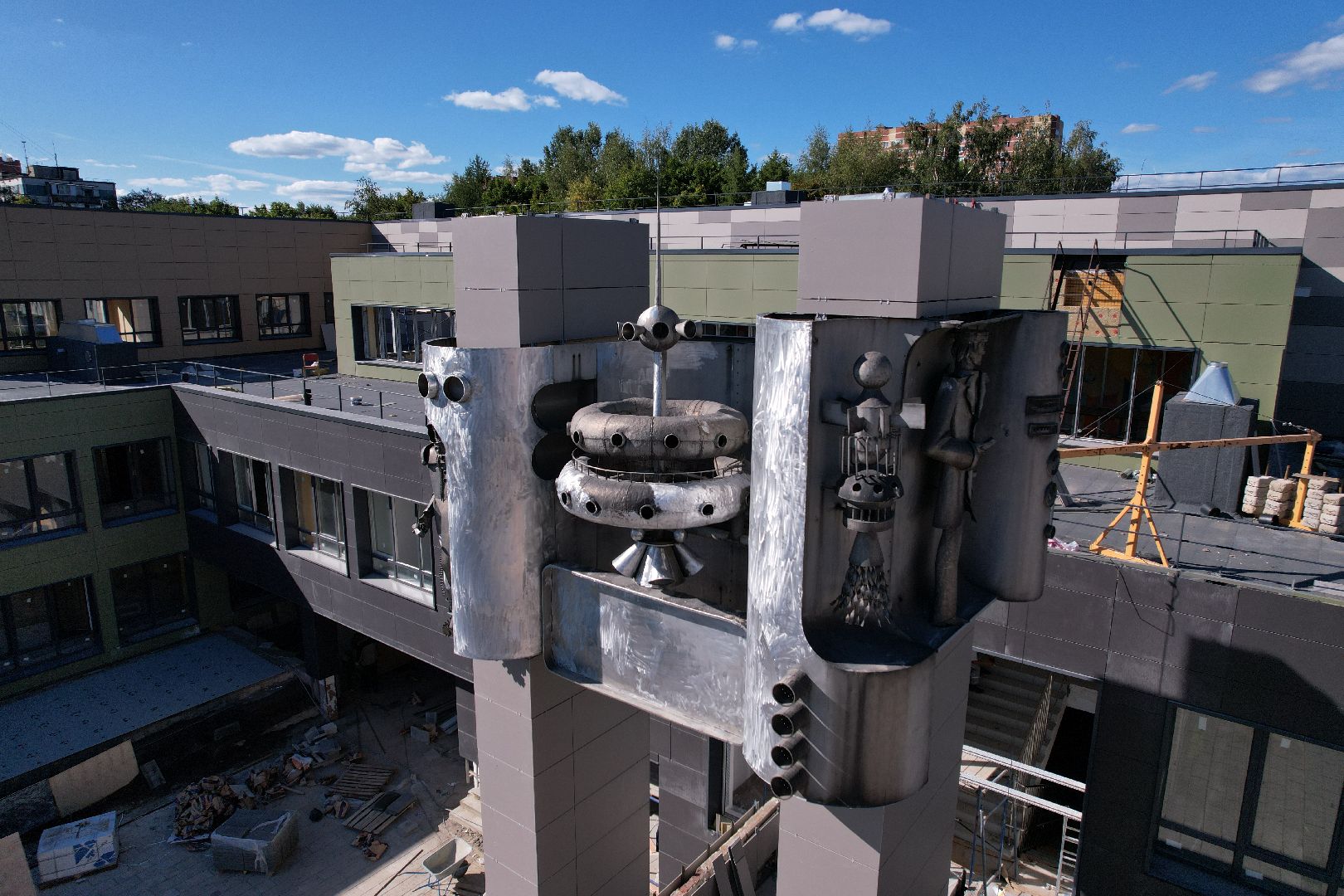 школа, ремонт,видео с коптера,