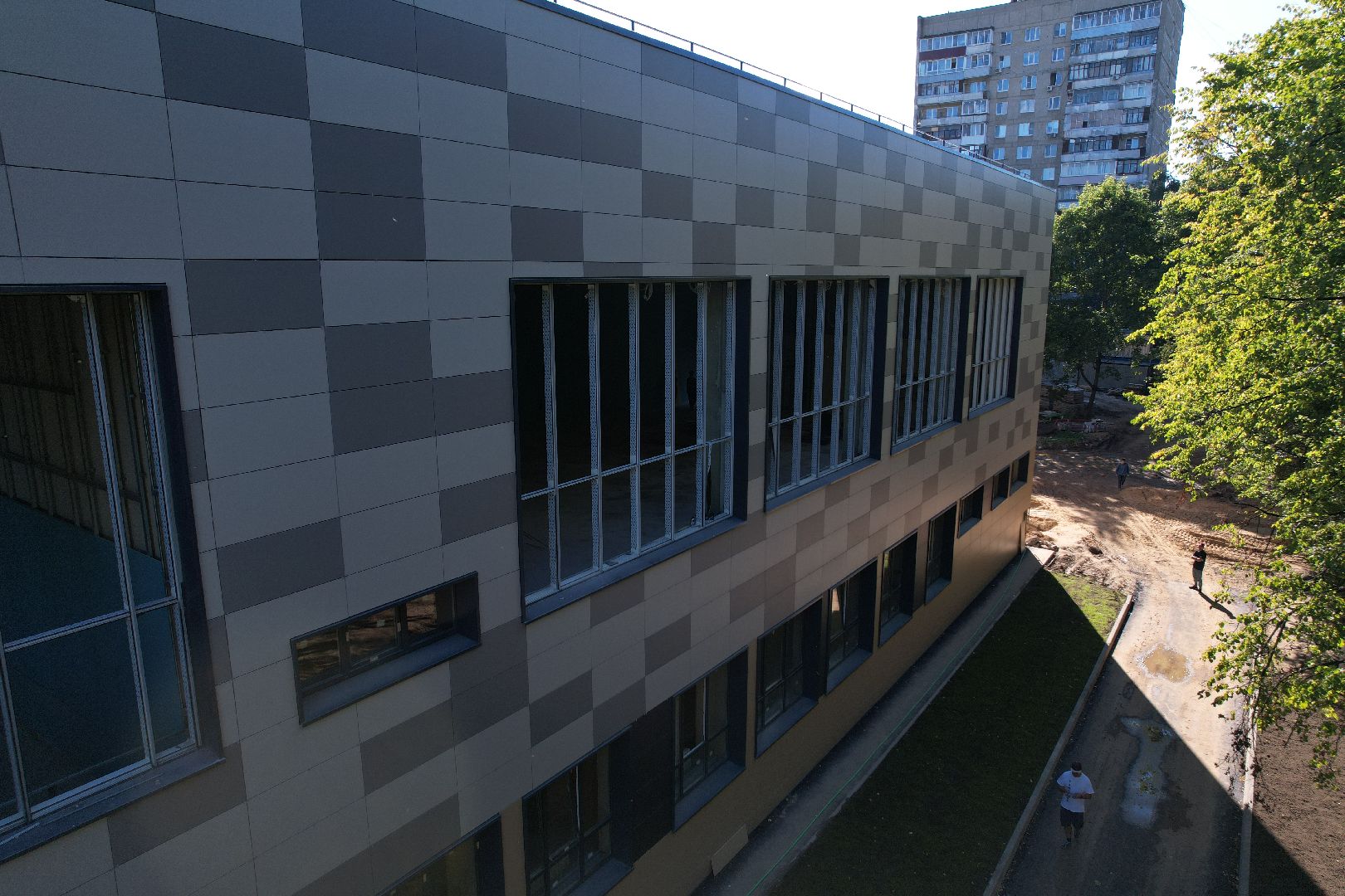 школа, ремонт,видео с коптера,