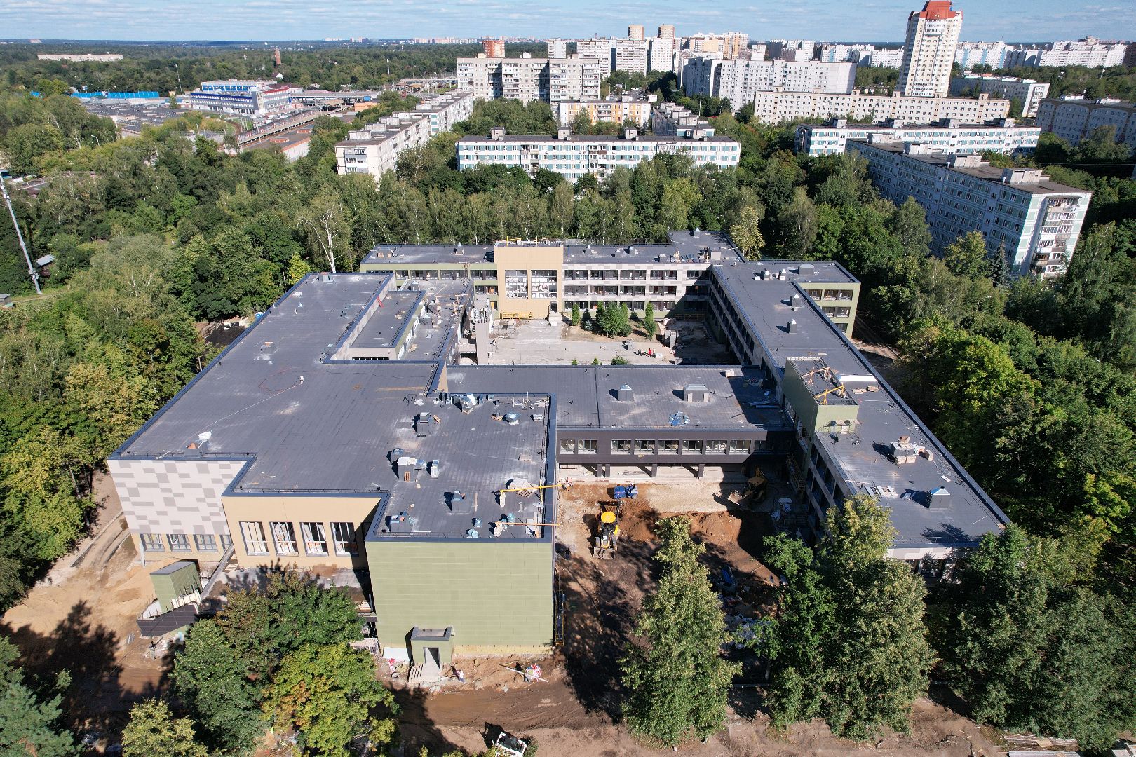 школа, ремонт,видео с коптера,