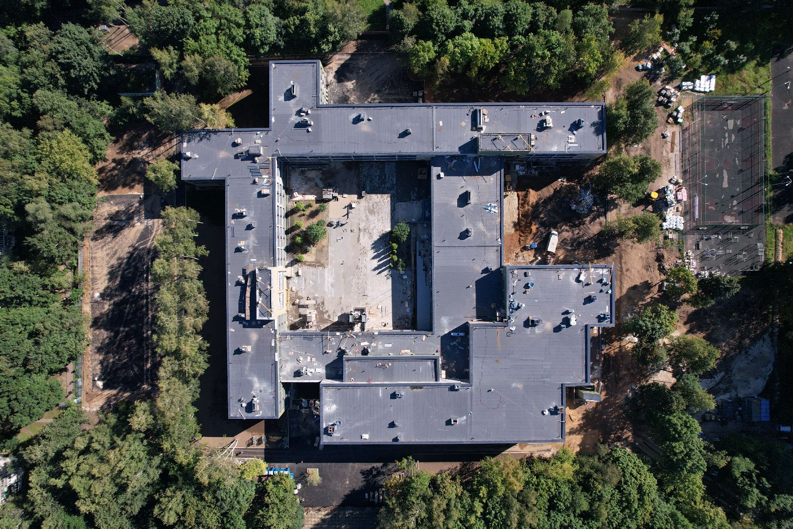 школа, ремонт,видео с коптера,