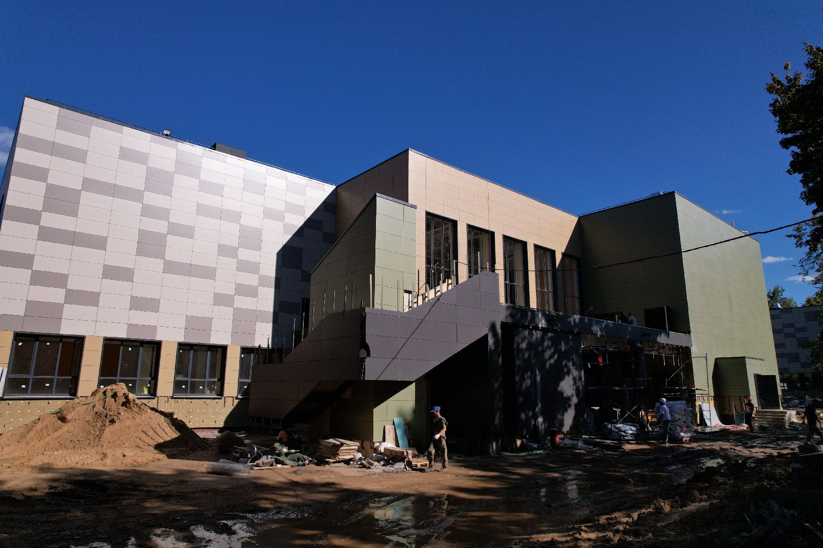 школа, ремонт,видео с коптера,