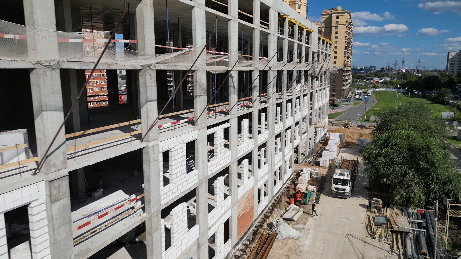 поликлиника, медицина,котельники, видео с коптера,