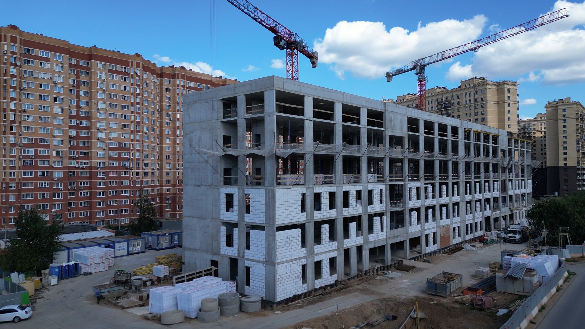 поликлиника, медицина,котельники, видео с коптера,