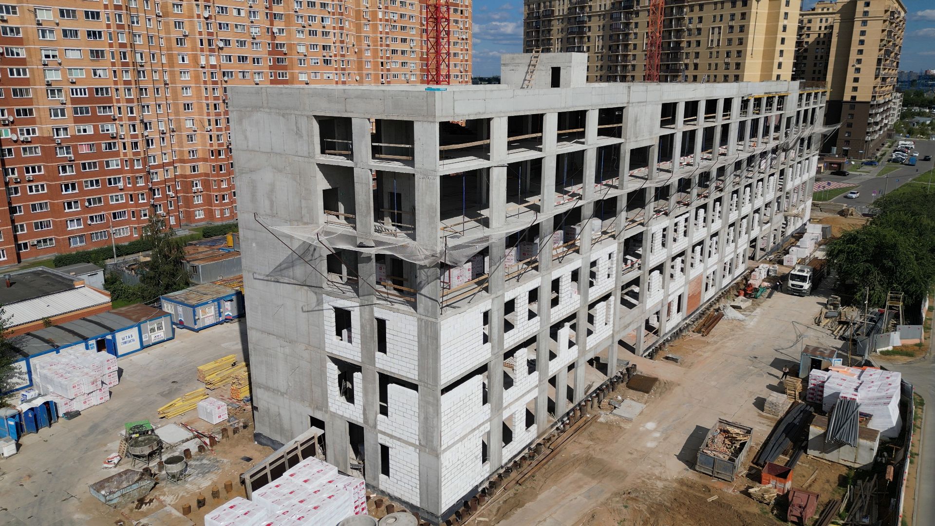 поликлиника, медицина,котельники, видео с коптера,