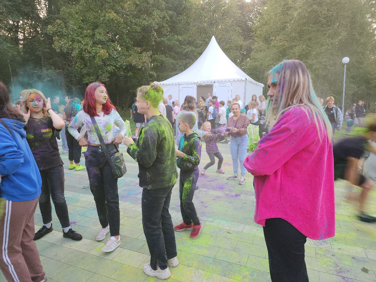 Кашира, фестиваль красок Холи, парк, праздник, дети