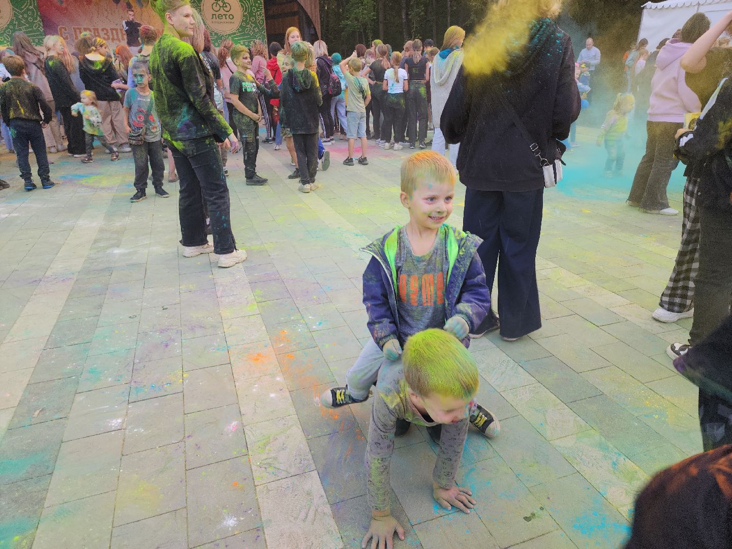 Кашира, фестиваль красок Холи, парк, праздник, дети