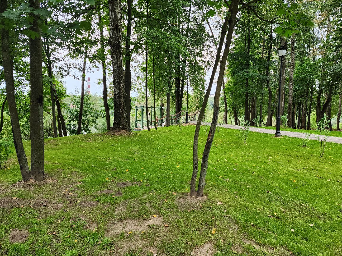 Раменское, благоустройство, Раменский городской парк, смотровая площадка с видом на озеро