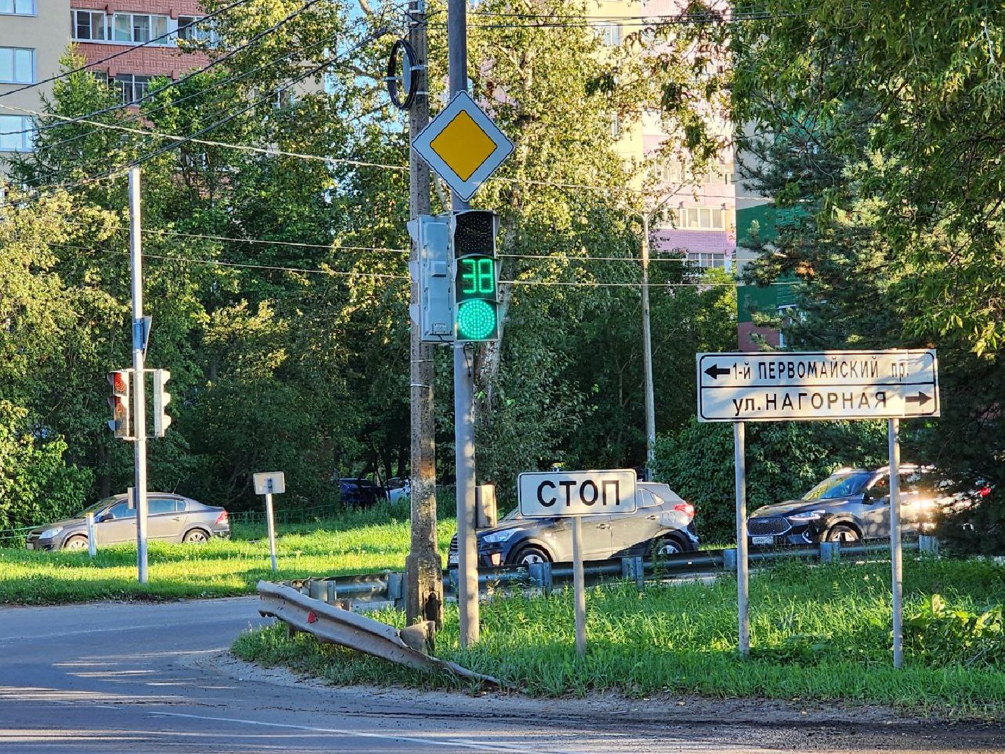 дороги, транспорт, светофор, Лосино-Петровский