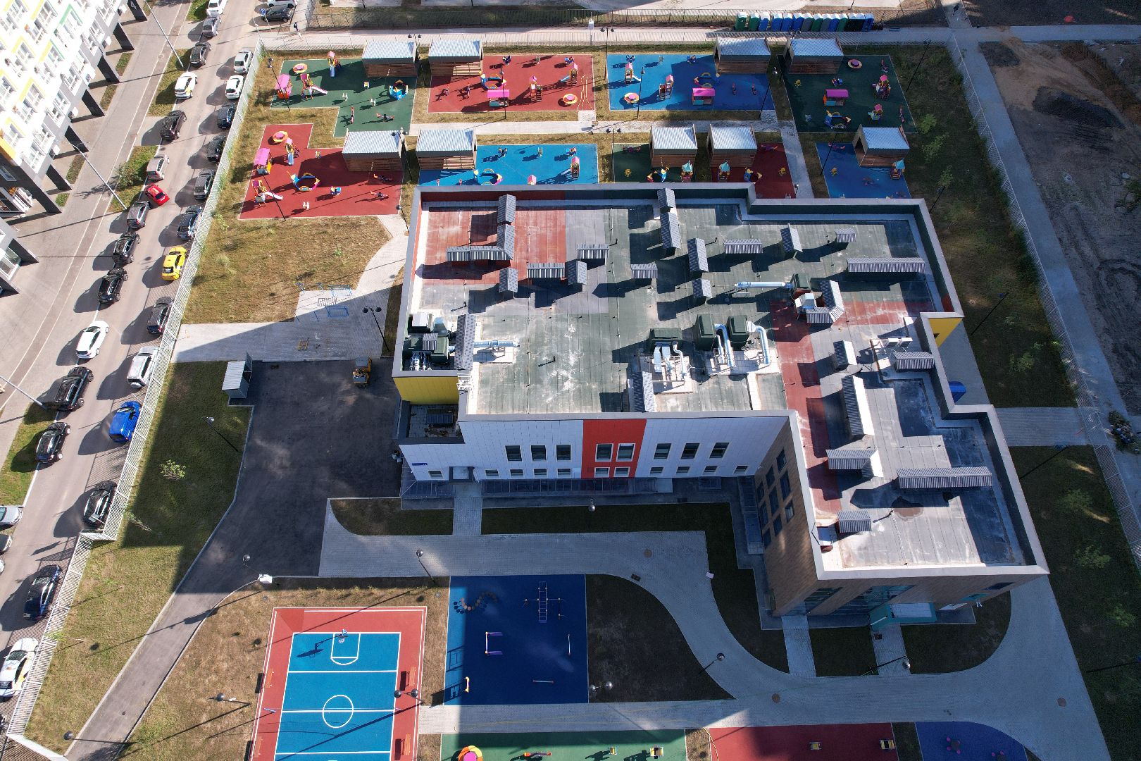 школа, королев,видео с коптера, садик,