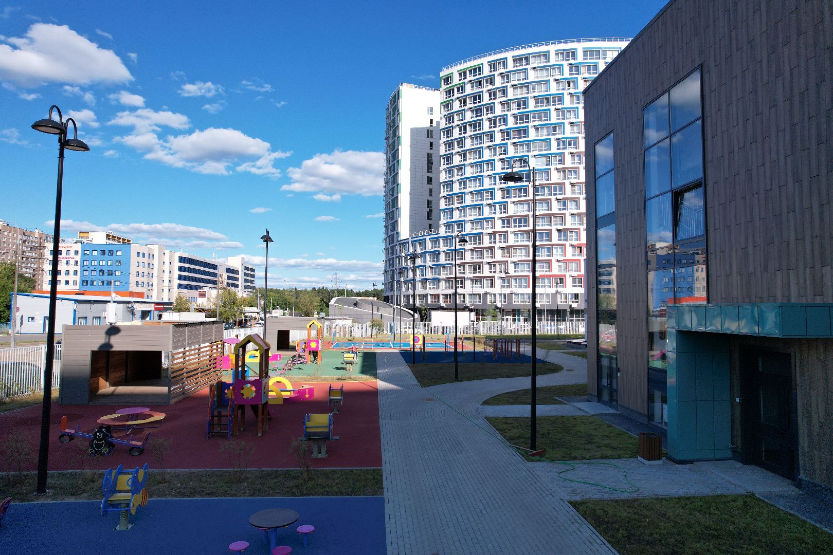 школа, королев,видео с коптера, садик,