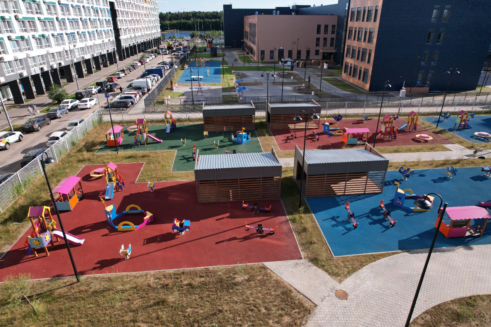 школа, королев,видео с коптера, садик,