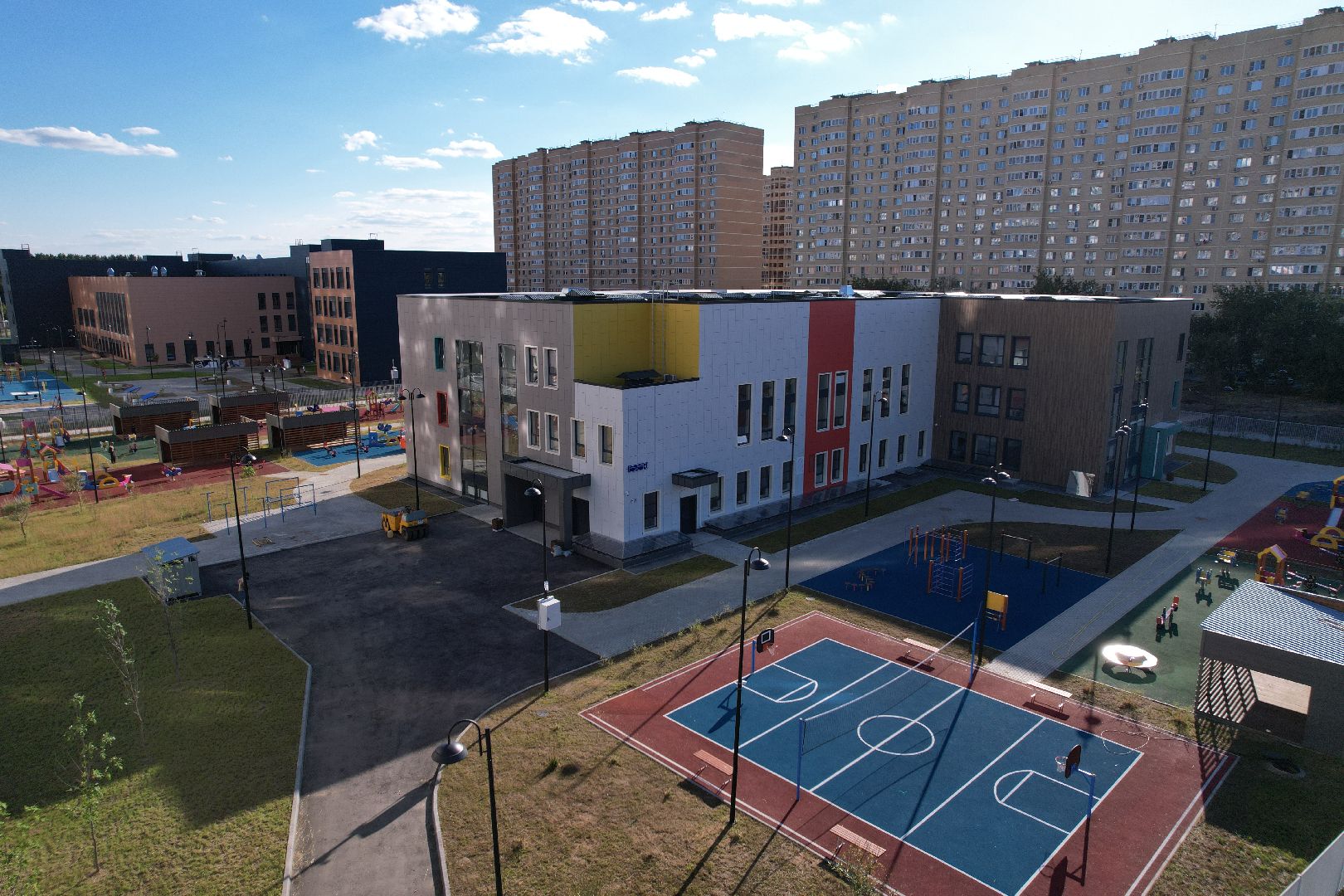 школа, королев,видео с коптера, садик,