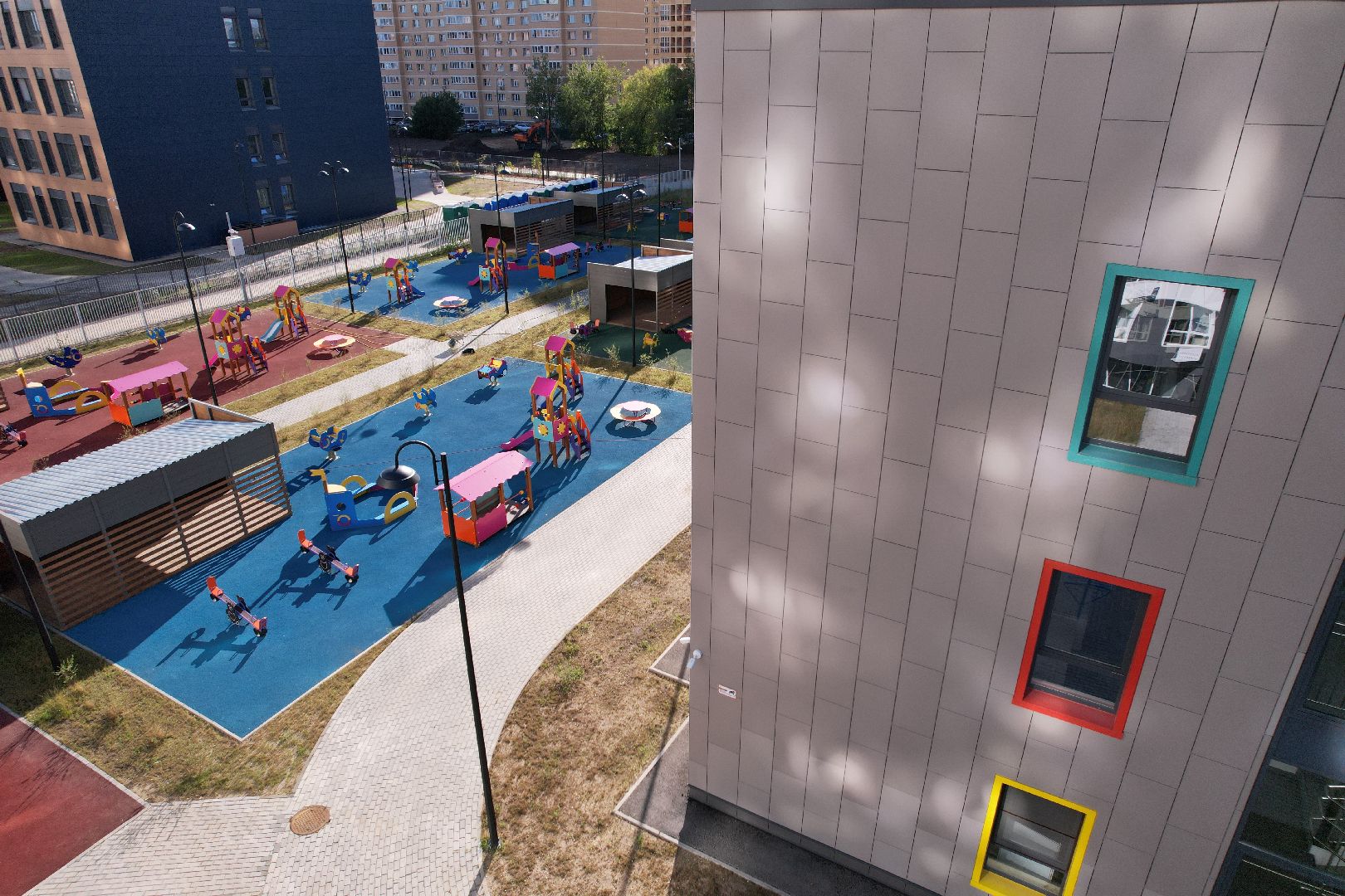 школа, королев,видео с коптера, садик,