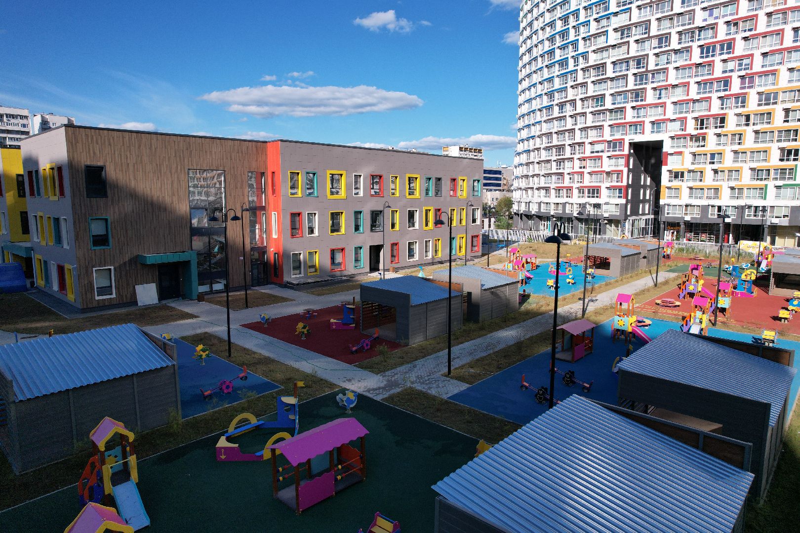 школа, королев,видео с коптера, садик,