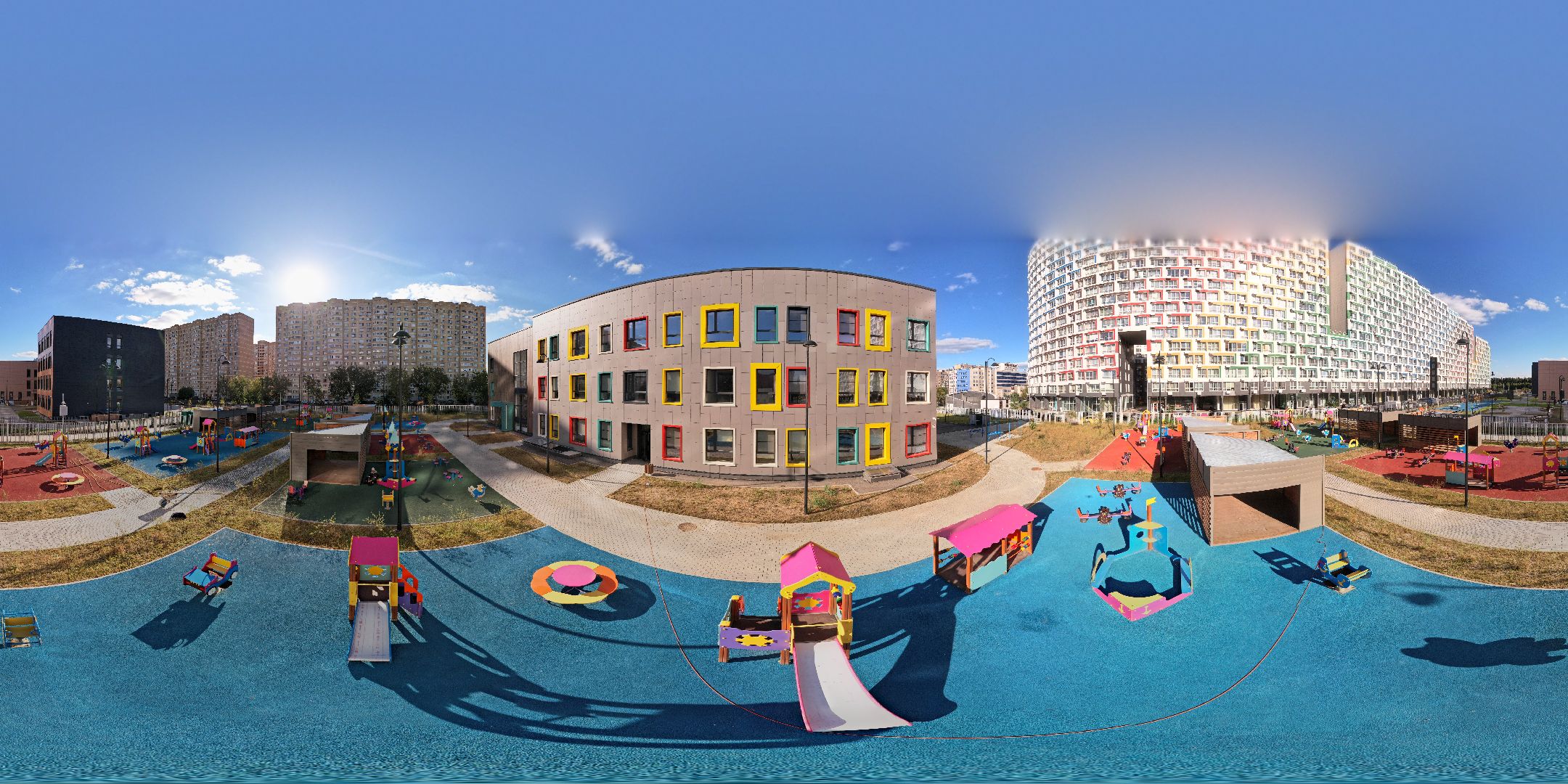 школа, королев,видео с коптера, садик,