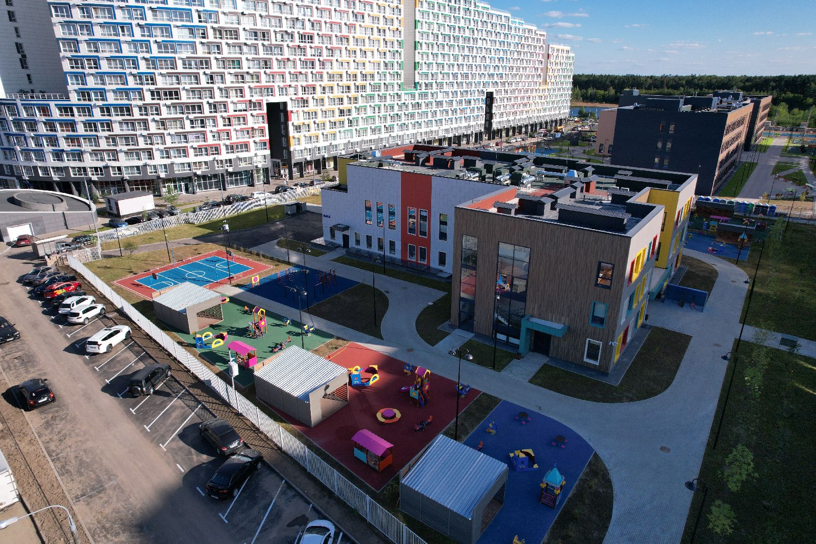 школа, королев,видео с коптера, садик,