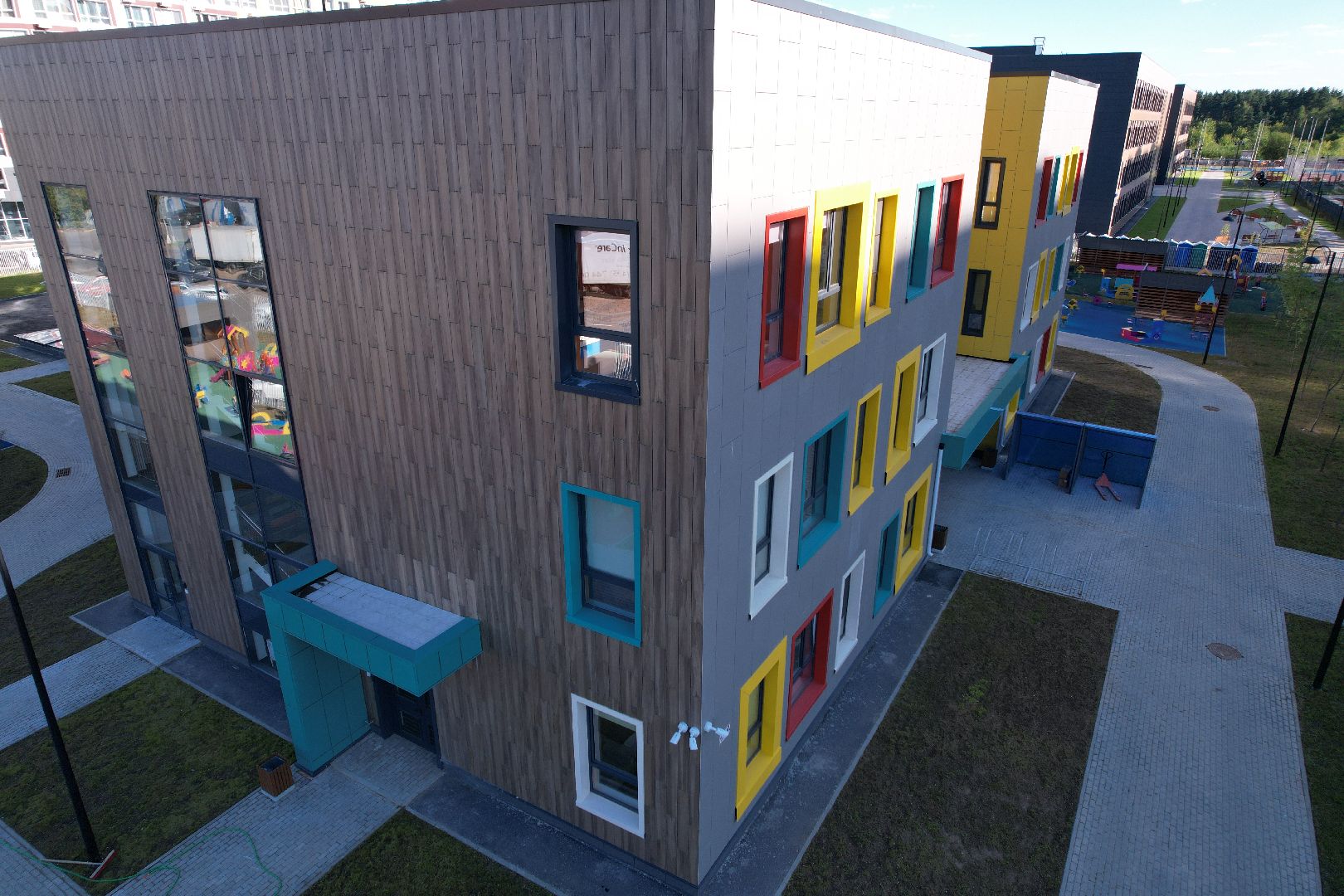 школа, королев,видео с коптера, садик,