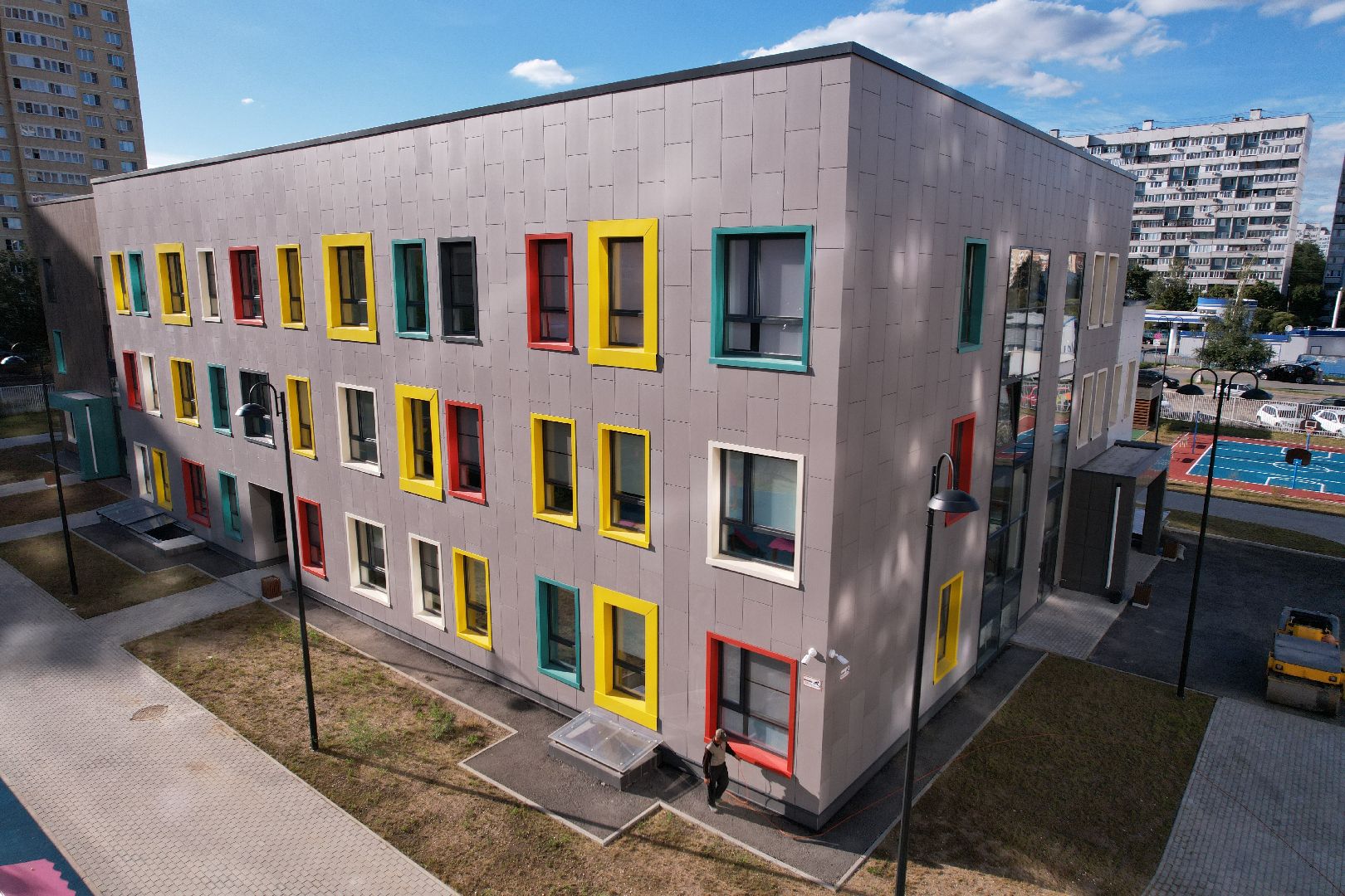 школа, королев,видео с коптера, садик,