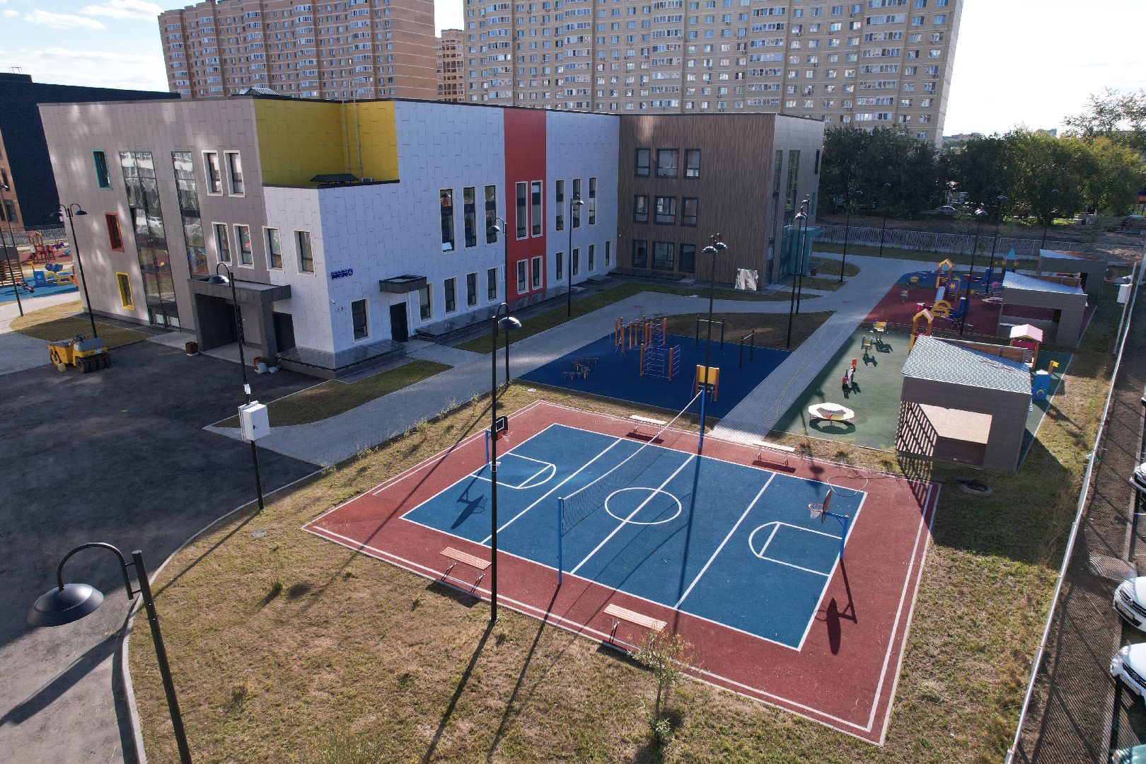 школа, королев,видео с коптера, садик,